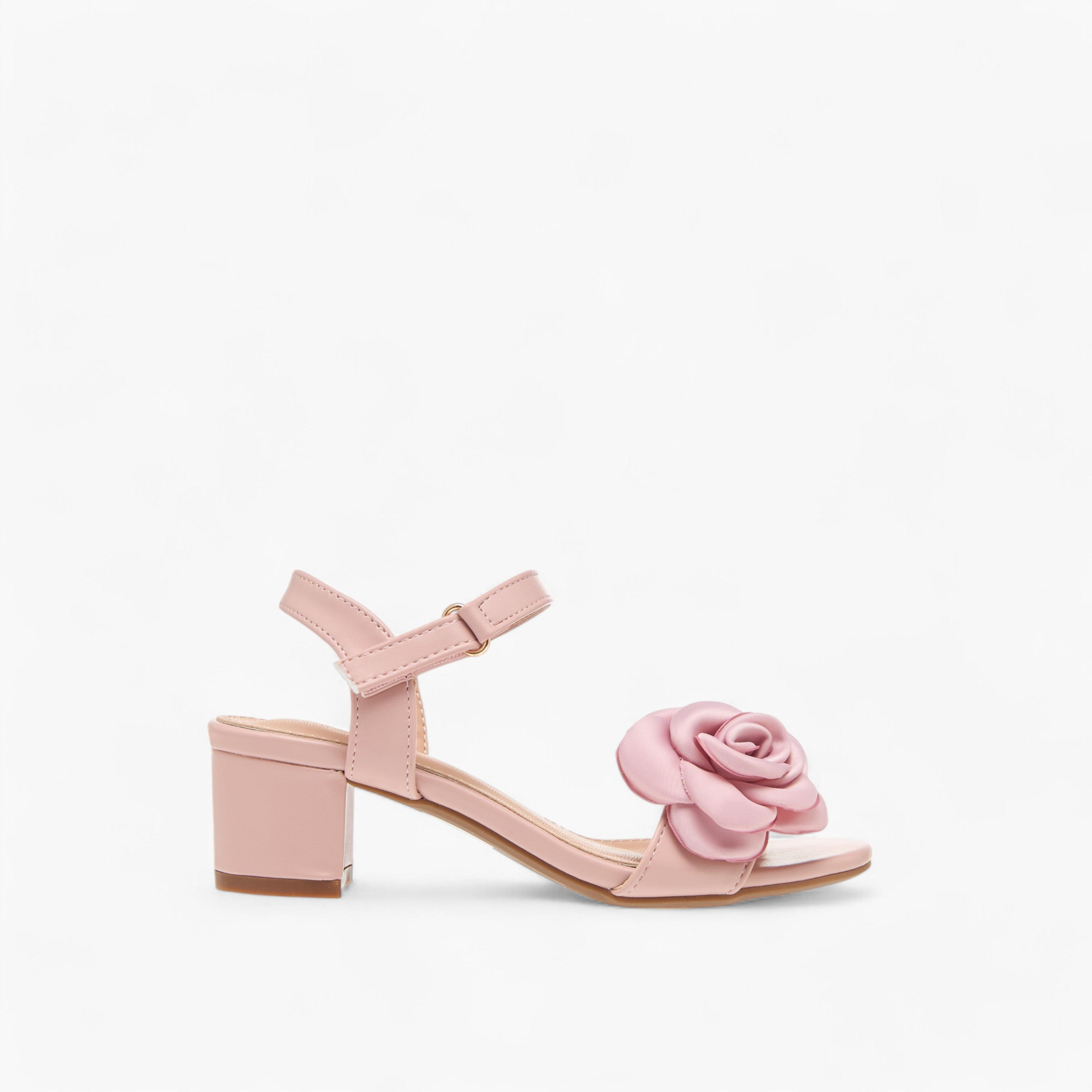 صندل بشريط إغلاق لاصق وزخرفة فيونكة من فلورا بيلا-girls-shoes-sandals-image-3