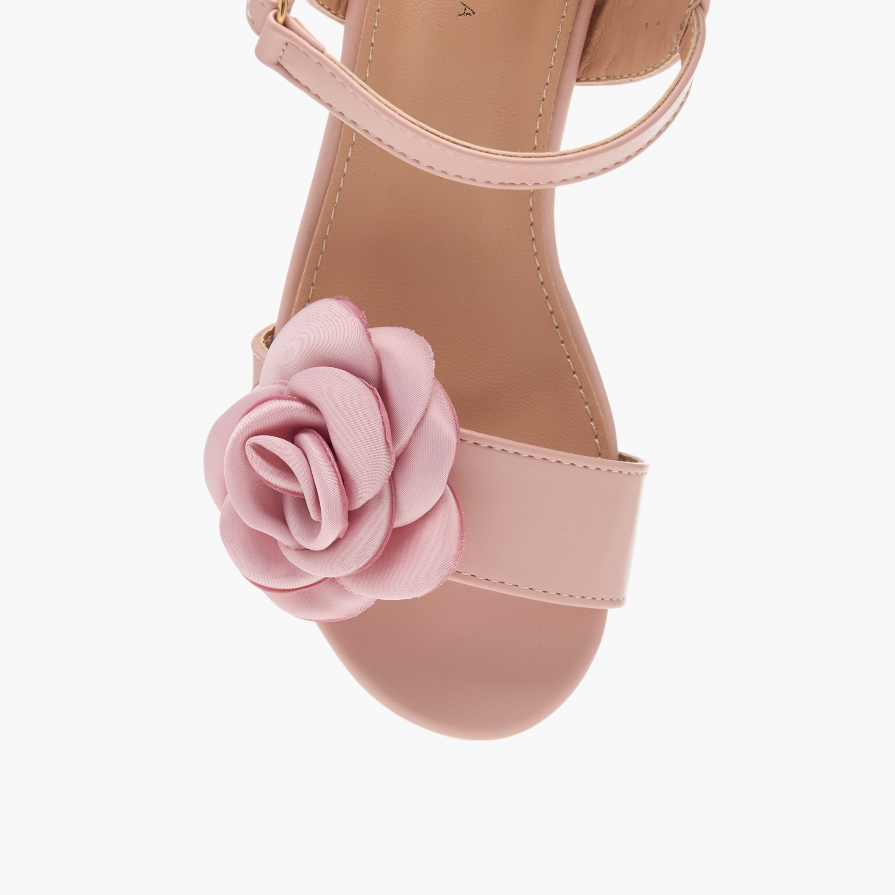 صندل بشريط إغلاق لاصق وزخرفة فيونكة من فلورا بيلا-girls-shoes-sandals-image-4