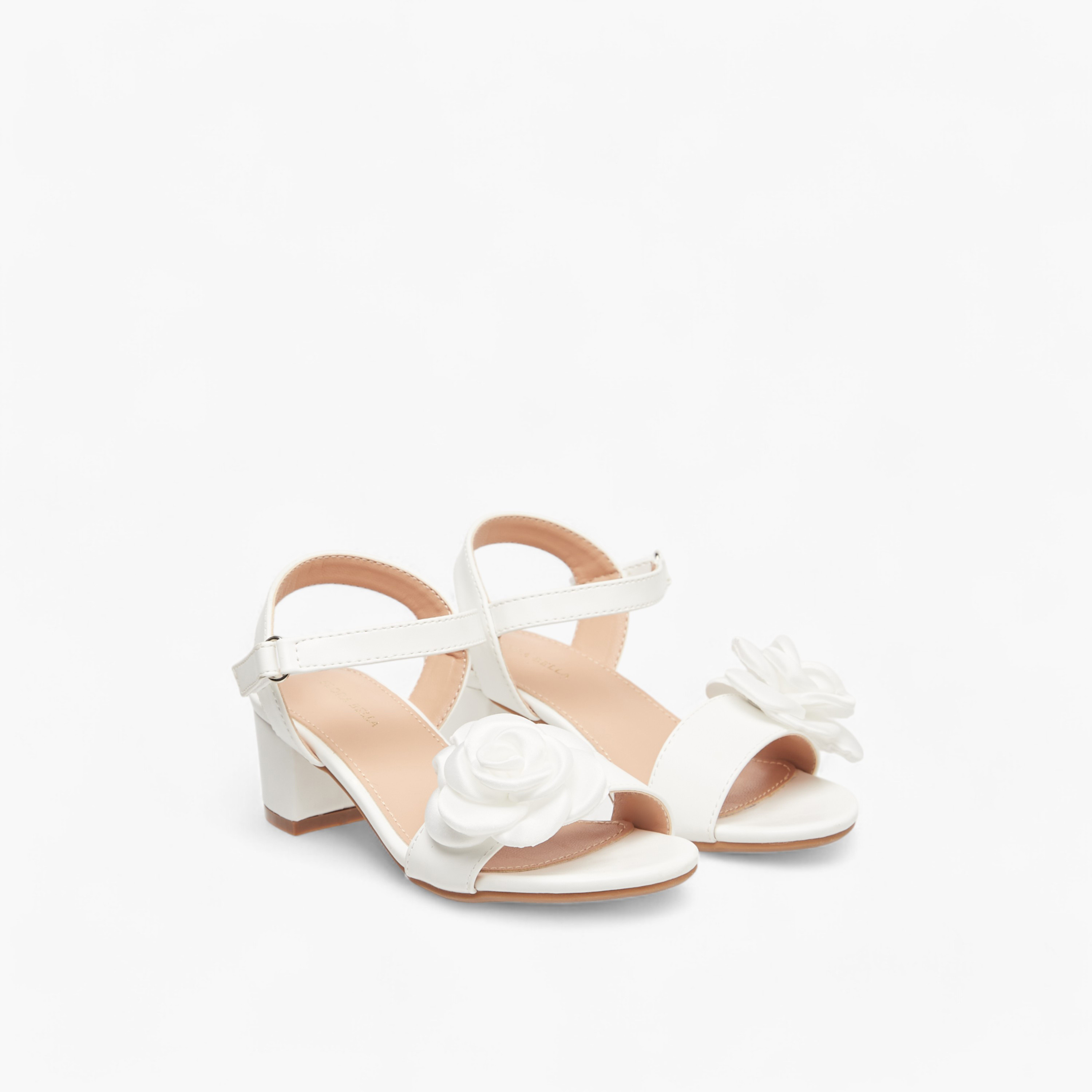 صندل بشريط إغلاق لاصق وزخرفة فيونكة من فلورا بيلا-girls-shoes-sandals-image-1