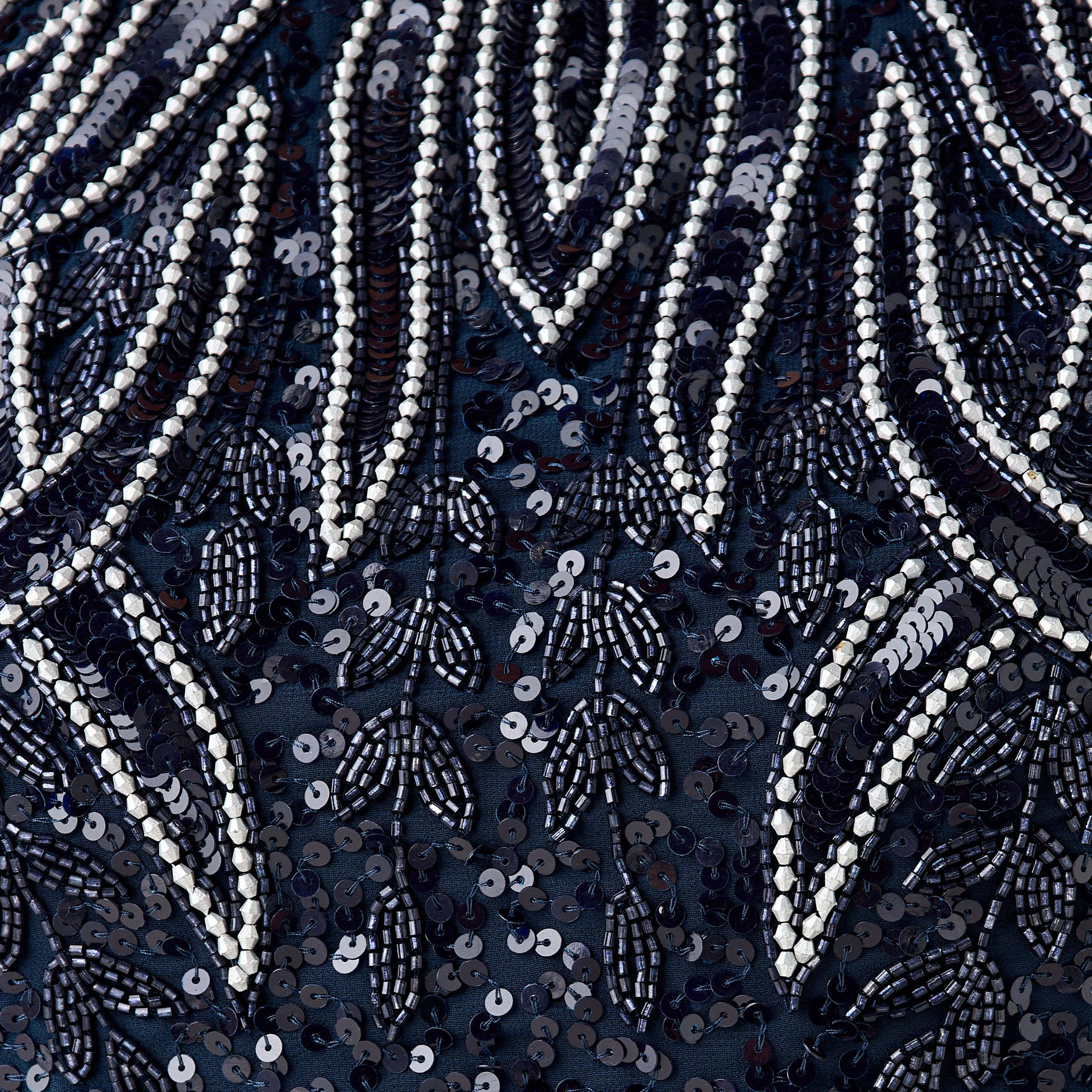 Lace & Beads Embellished Sleeveless Dress with Cutout Back-women-clothing-dresses-image-5