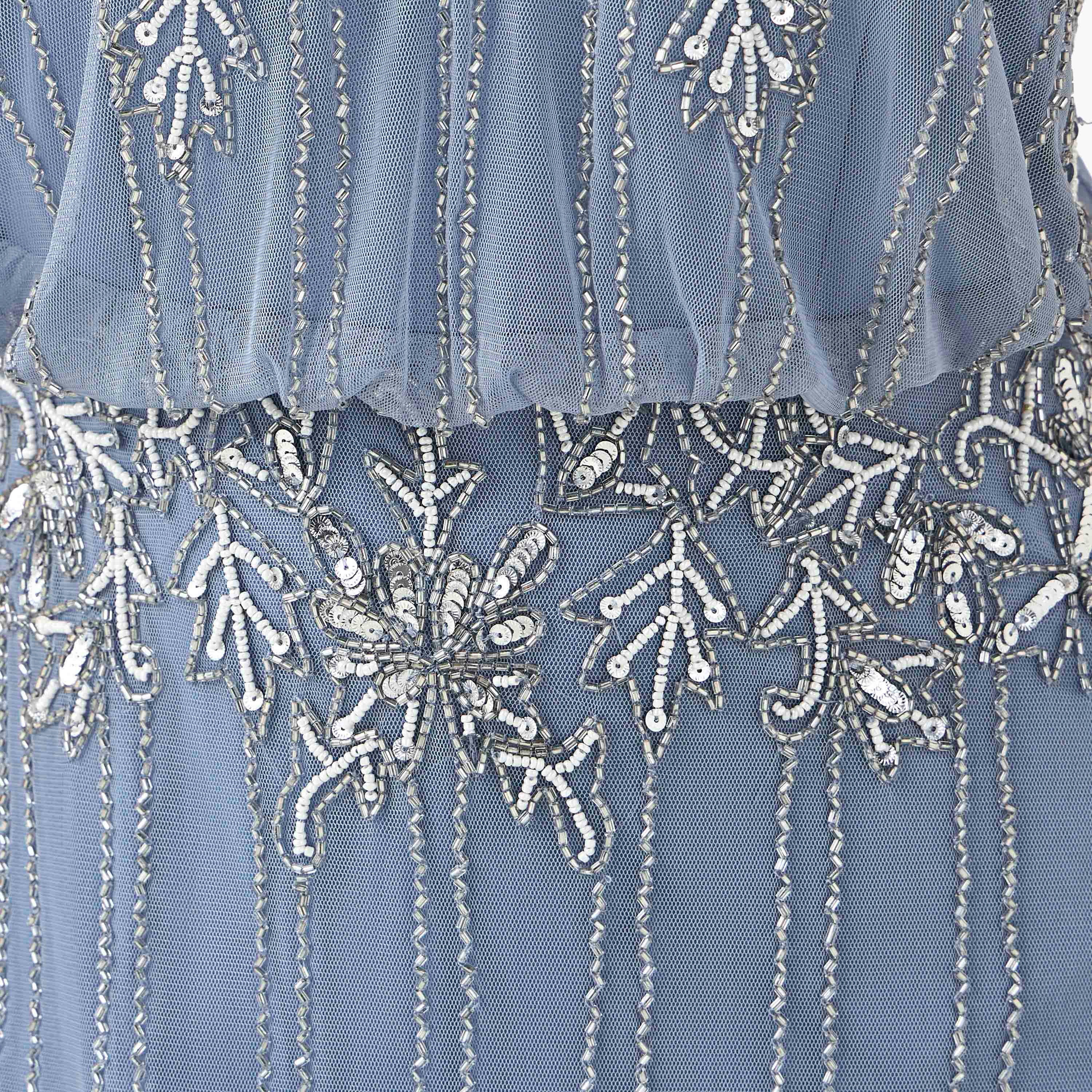فستان مزين بألواح بياقة على شكل V للنساء من ليس آند بيدز-women-clothing-dresses-image-5