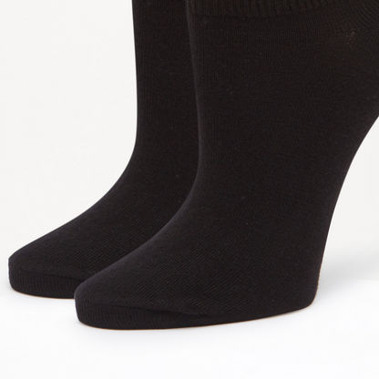 Ankle Length Socks with Ribbed Hem - Set of 2