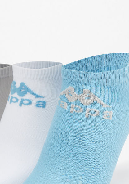 Kappa Logo Print Ankle Length Socks - Set of 3-Boy%27s Socks-image-1