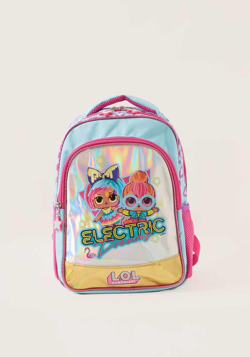 LOL Surprise! Print Backpack with Adjustable Straps and Zip Closure - 14 inches-Backpacks-image-0