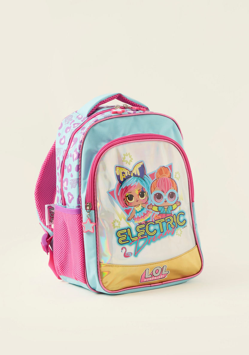 LOL Surprise! Print Backpack with Adjustable Straps and Zip Closure - 14 inches-Backpacks-image-1