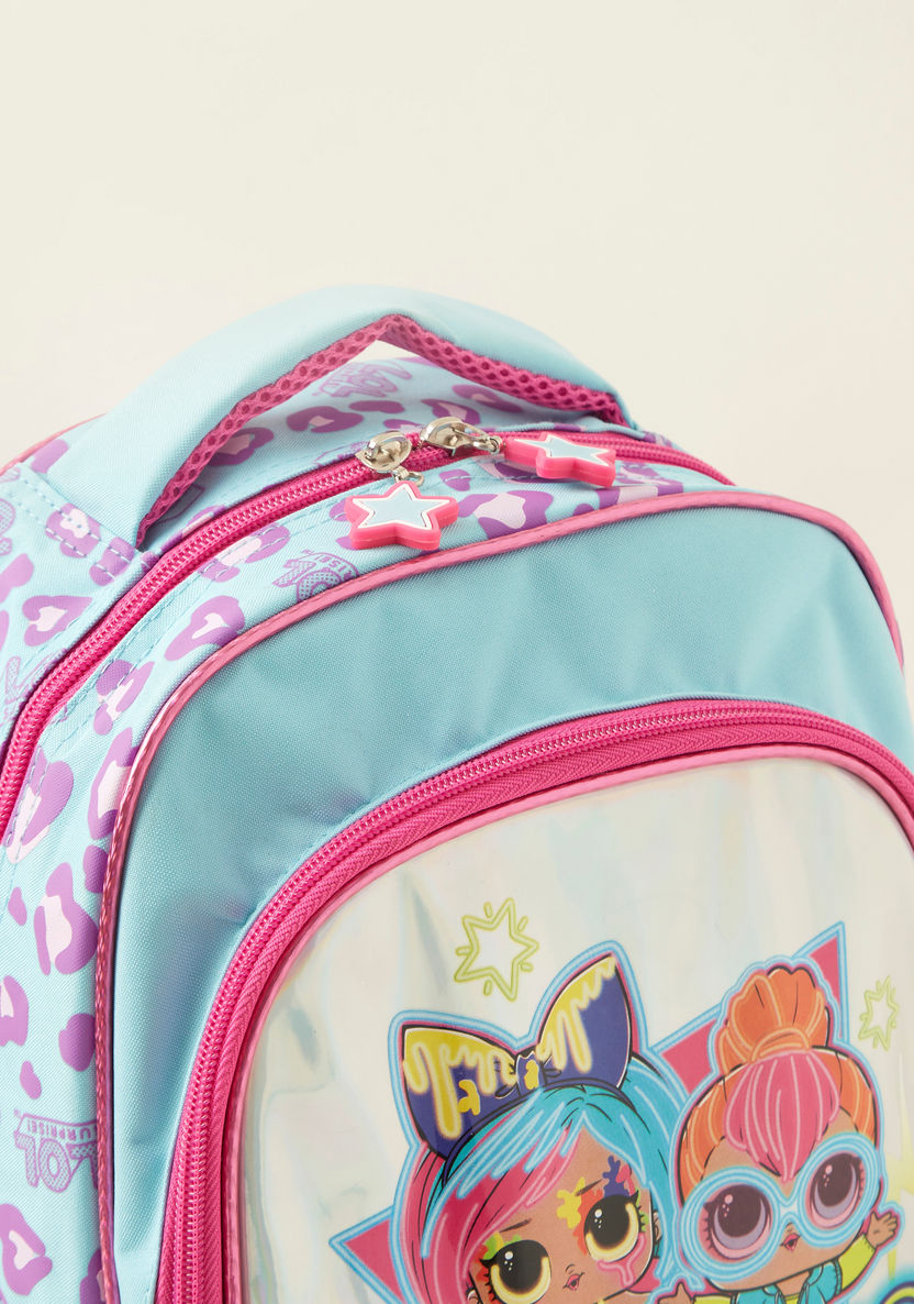 LOL Surprise! Print Backpack with Adjustable Straps and Zip Closure - 14 inches-Backpacks-image-2