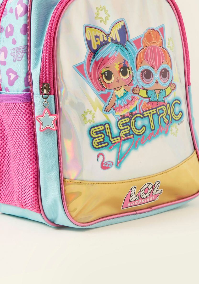 LOL Surprise! Print Backpack with Adjustable Straps and Zip Closure - 14 inches-Backpacks-image-3