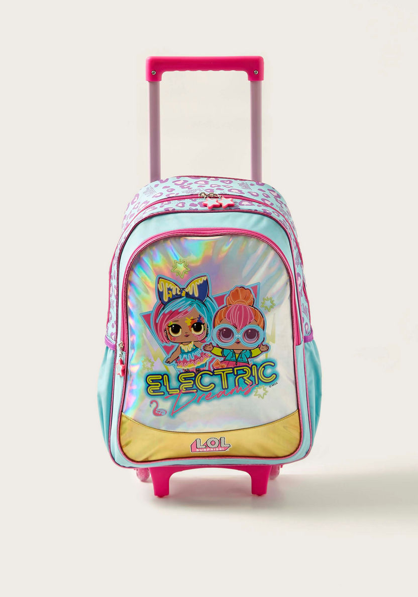 LOL Surprise! Print Trolley Backpack with Zip Closure - 18 inches-Trolleys-image-0