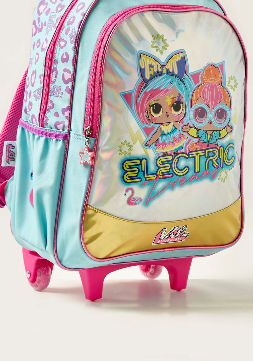 LOL Surprise! Print Trolley Backpack with Zip Closure - 18 inches-Trolleys-image-3