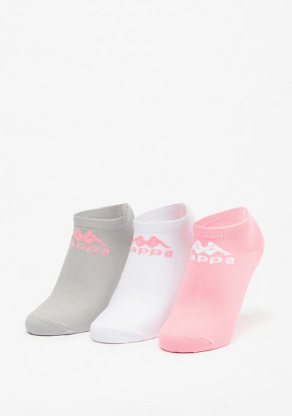 Set of 3 - Kappa Logo Print Ankle Length Socks-Girl%27s Socks & Tights-image-0