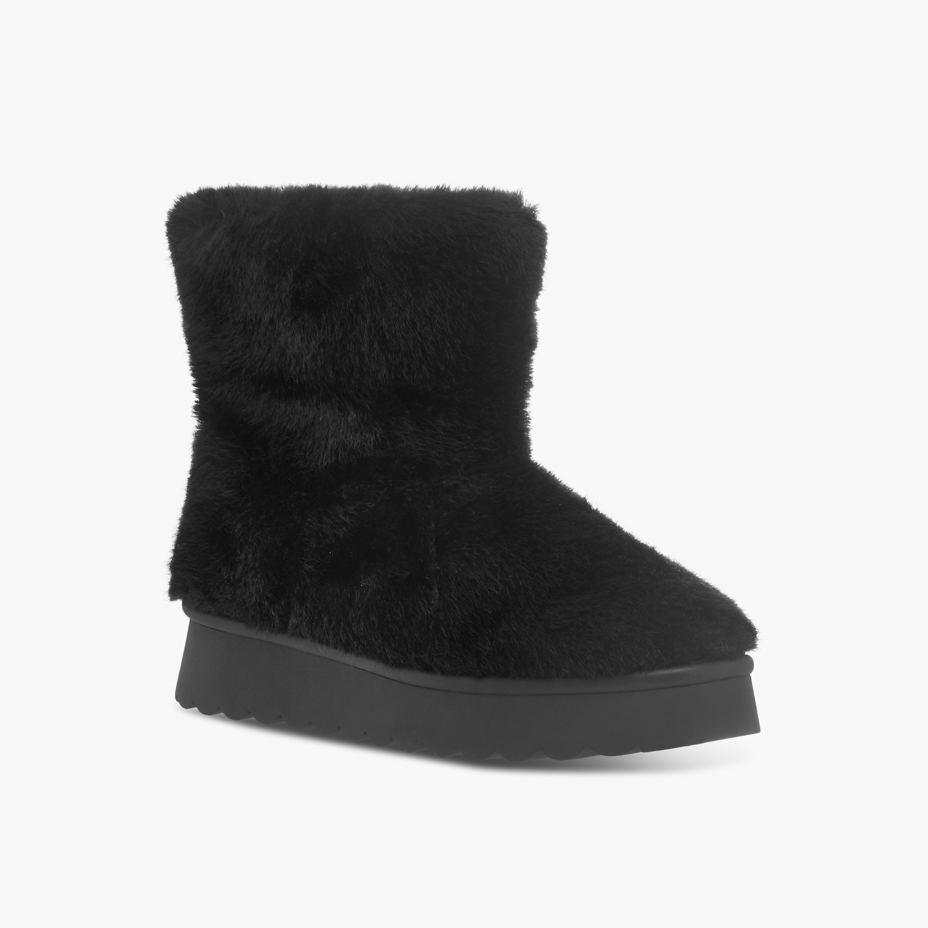 Celeste Women's Textured Slip-On Ankle Boots with Platform Heel-women-shoes-boots-image-2