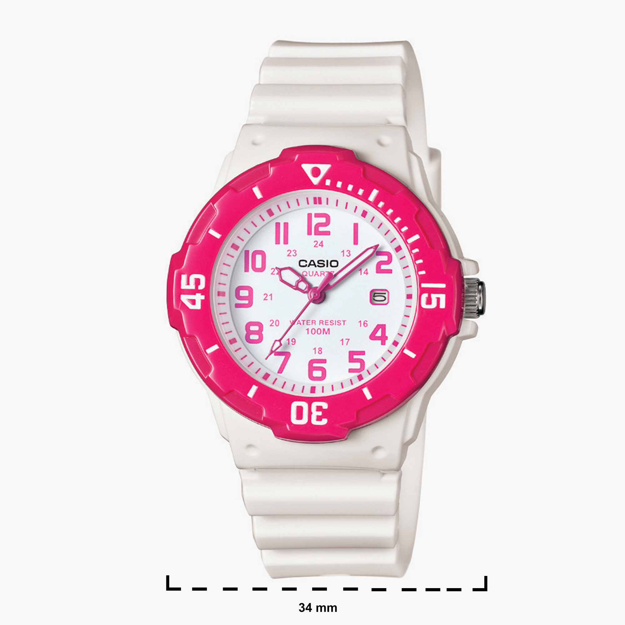 Casio Women's White Analog Resin Strap Watch LRW-200H-4BVDF | 34 MM-women-watchesandjewellery-watches-image-2