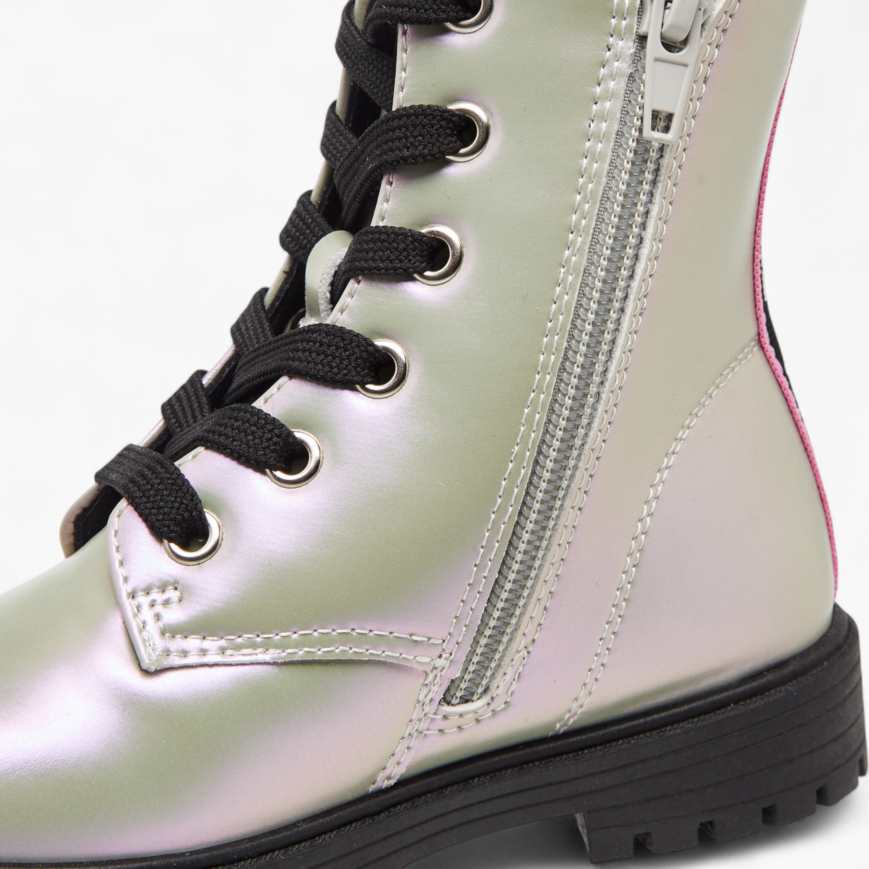 Disney Stitch Print Boots with Zip Closure and Pull Tab-girls-shoes-boots-image-6