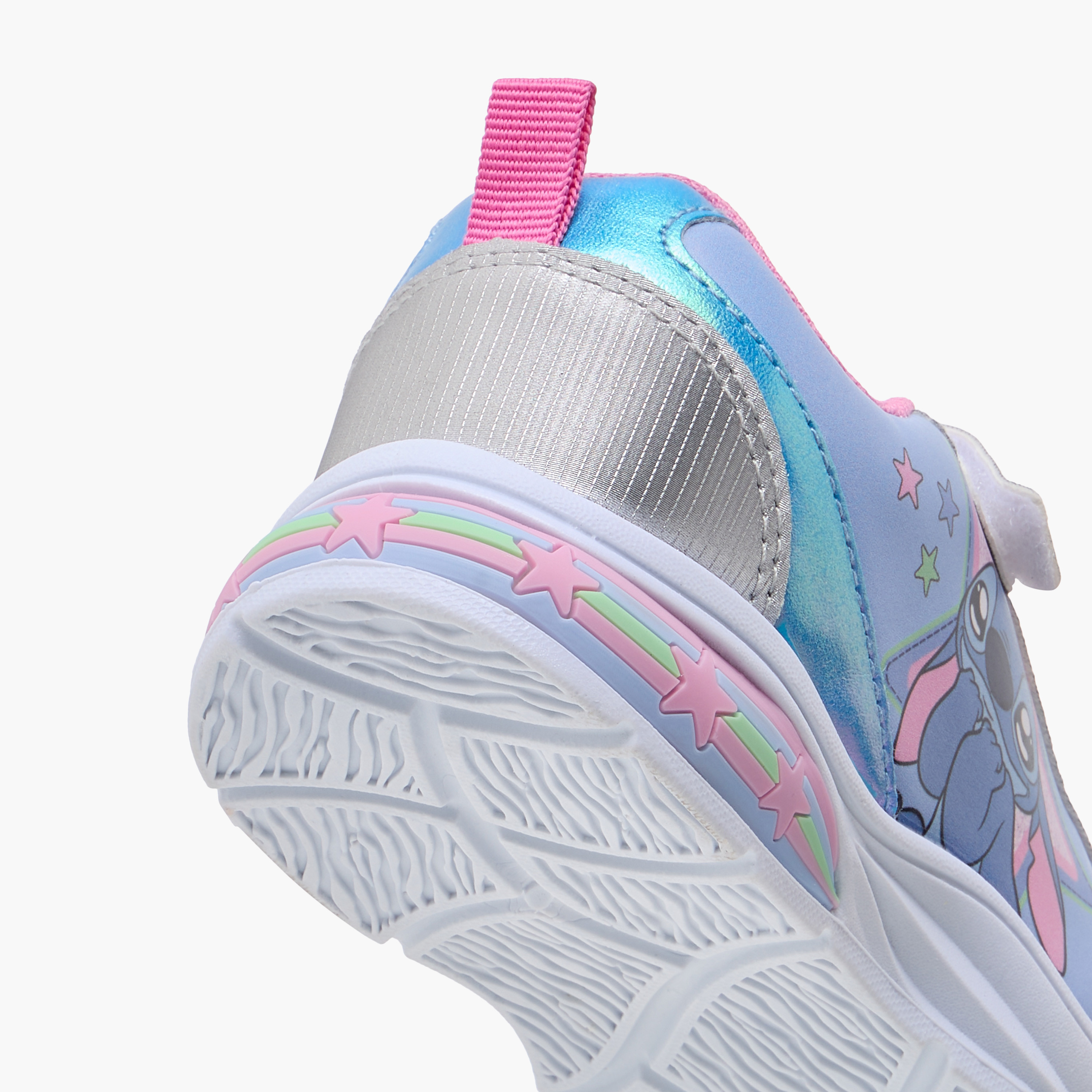 Disney Stitch Print Light-Up Sneakers with Hook and Loop Closure-girls-shoes-sneakers-image-6