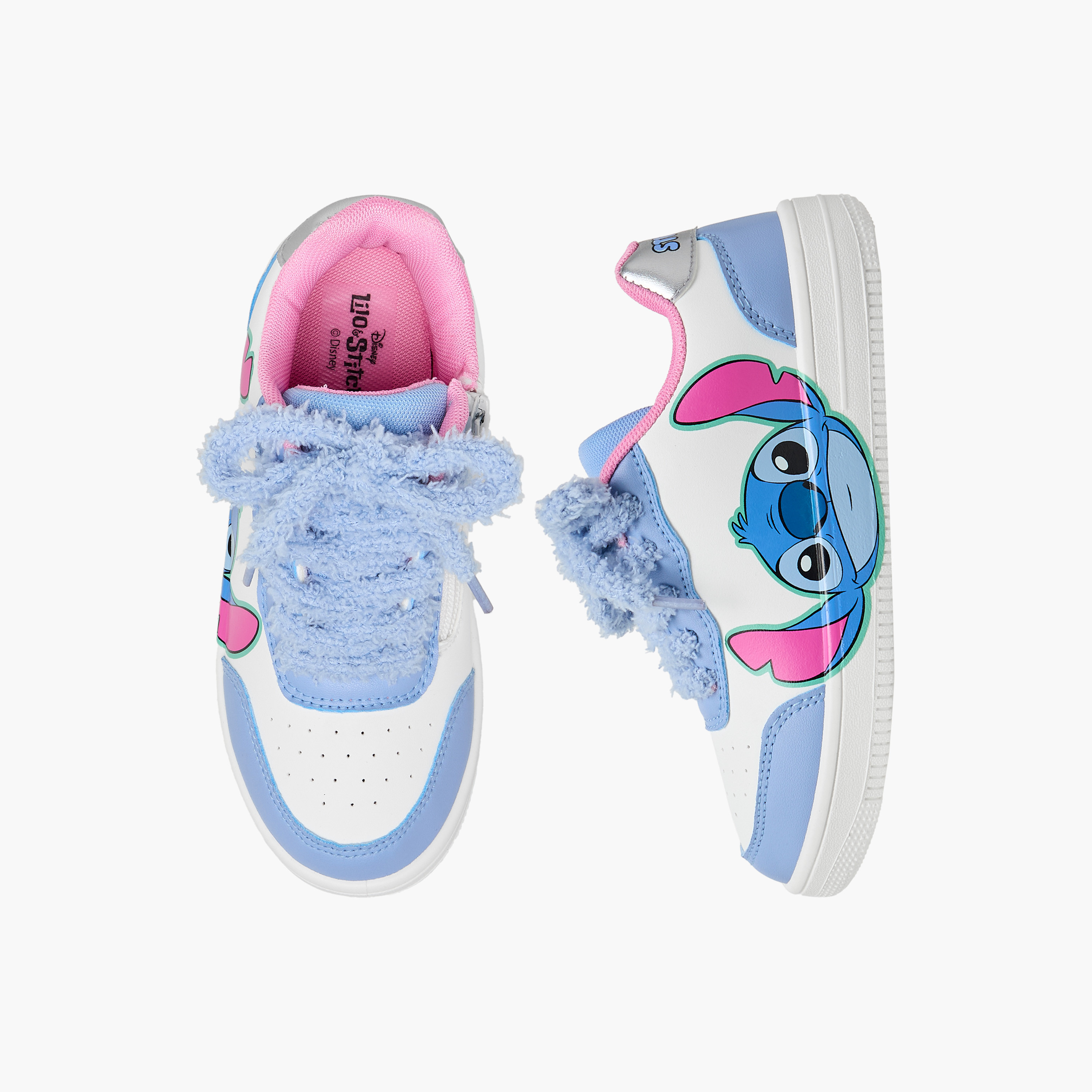 Disney Stitch Print Lace-Up Sneakers-girls-shoes-sneakers-image-1