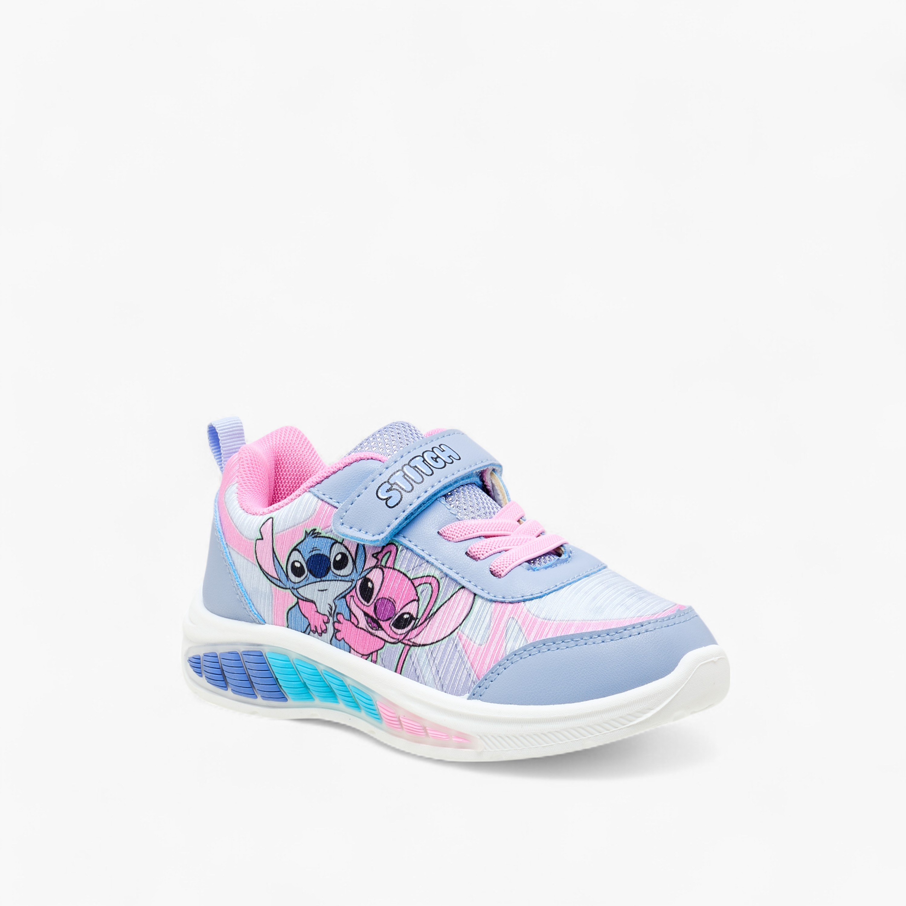Shop Disney Angel and Stitch Print Light-Up Sneakers with