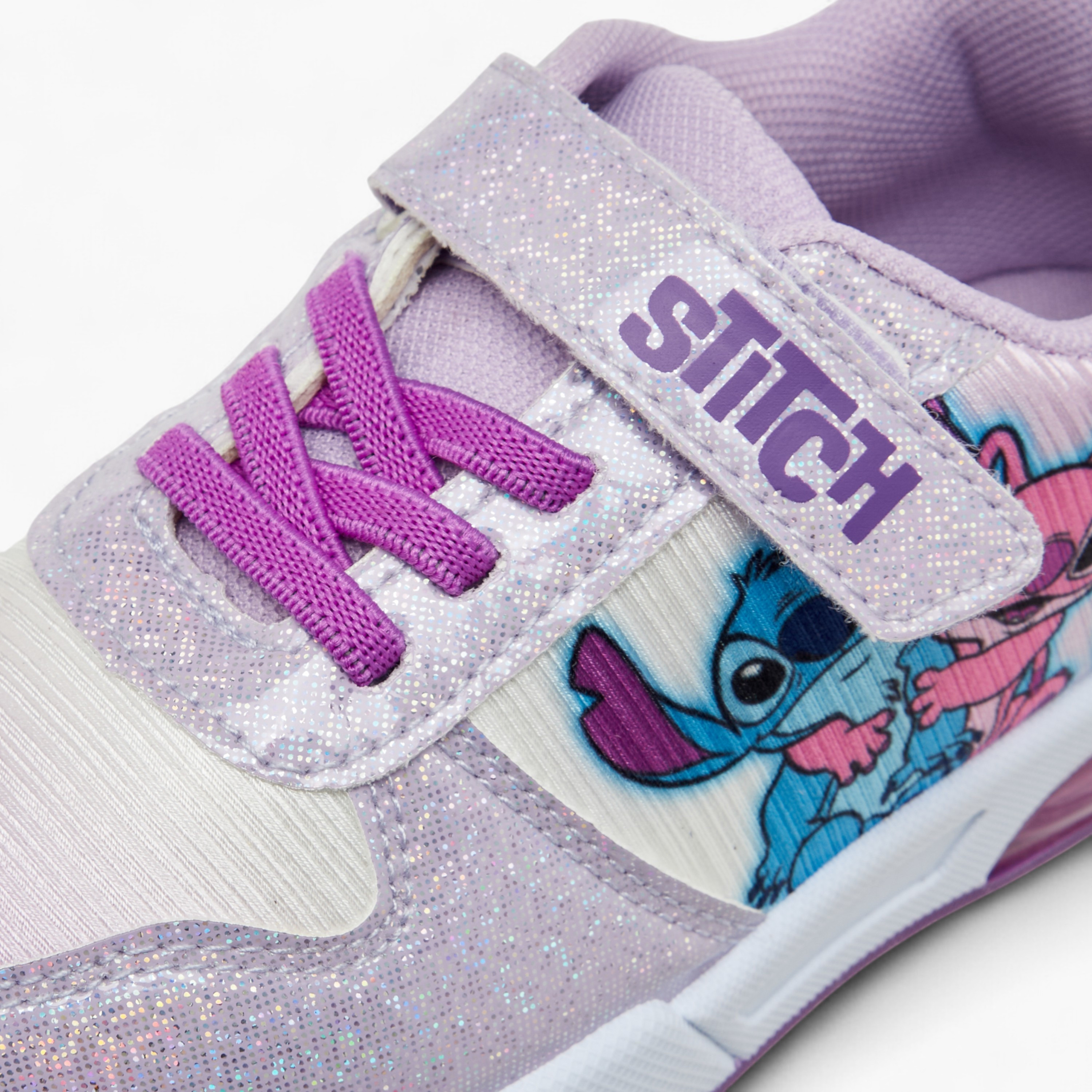 Disney Stitch Print Light-Up Sneakers with Hook and Loop Closure-girls-shoes-sneakers-image-5