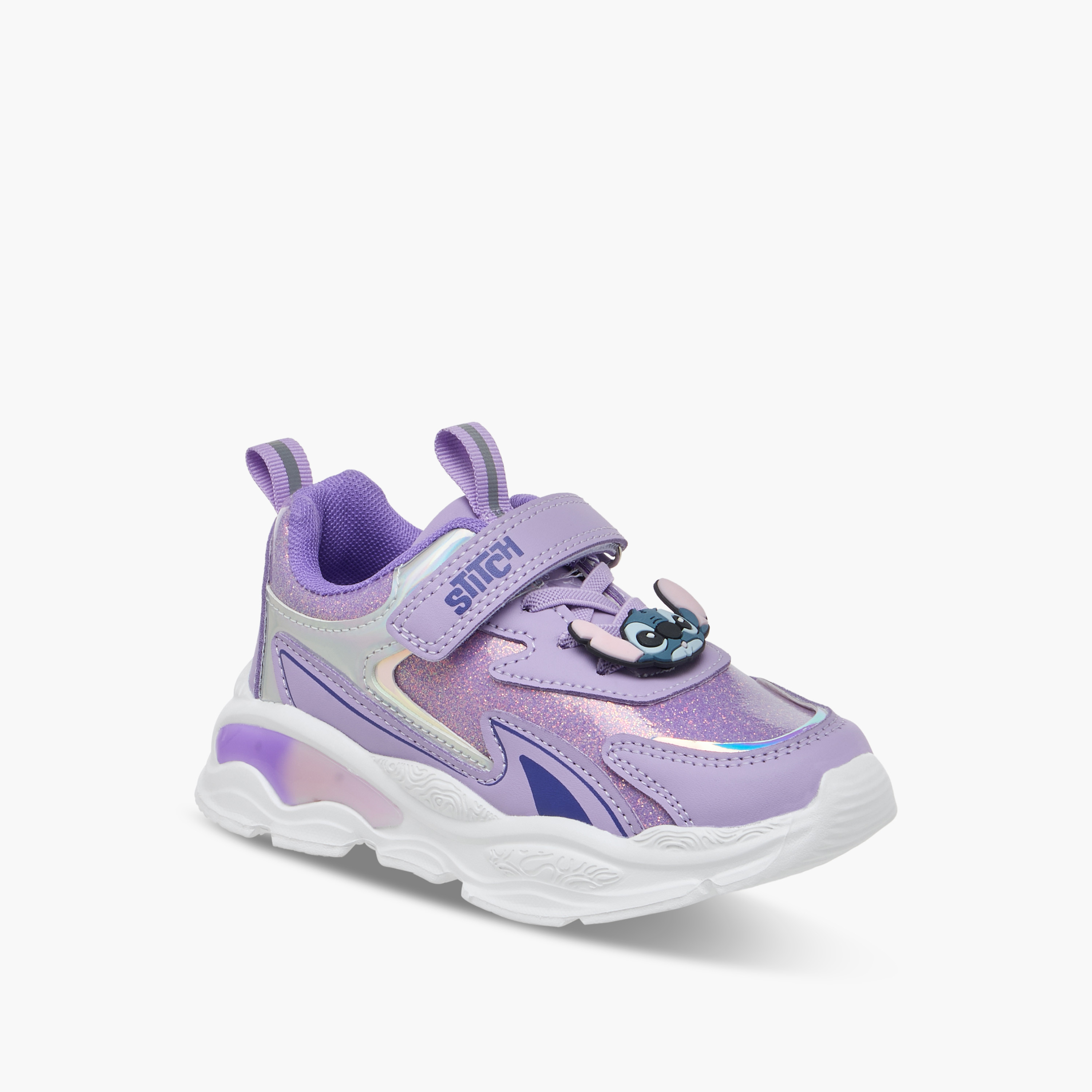 Disney Girls Stitch Hook & Loop Light-Up Ankle Sneakers-girls-shoes-sneakers-image-2