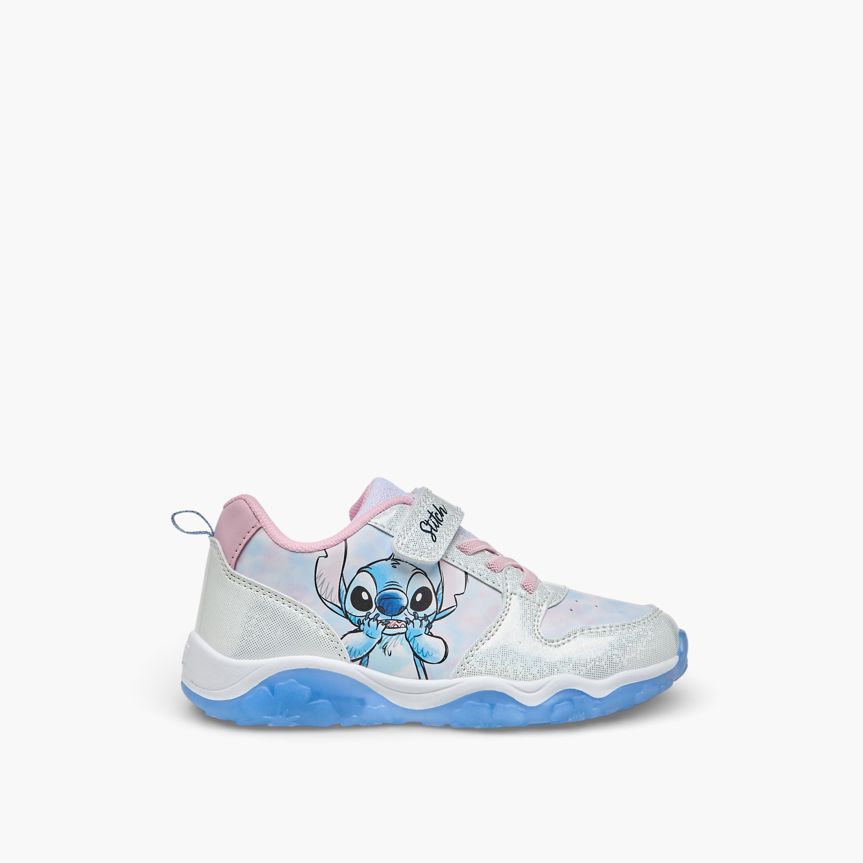 Disney Girls Stitch Print Light-Up Ankle Sneakers-girls-shoes-sneakers-image-3