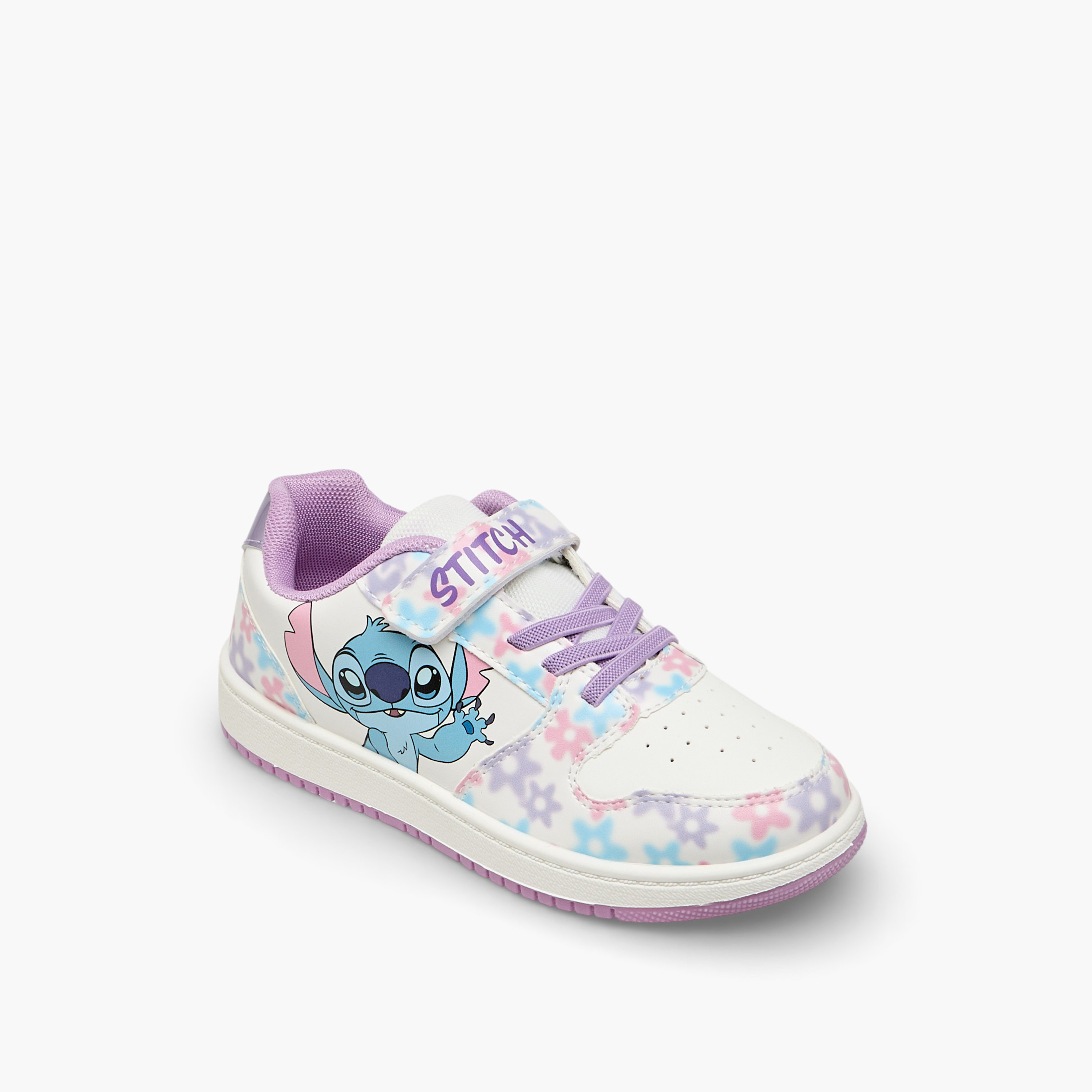 Disney Girls Stitch Print Hook & Loop Sneakers-girls-shoes-sneakers-image-2