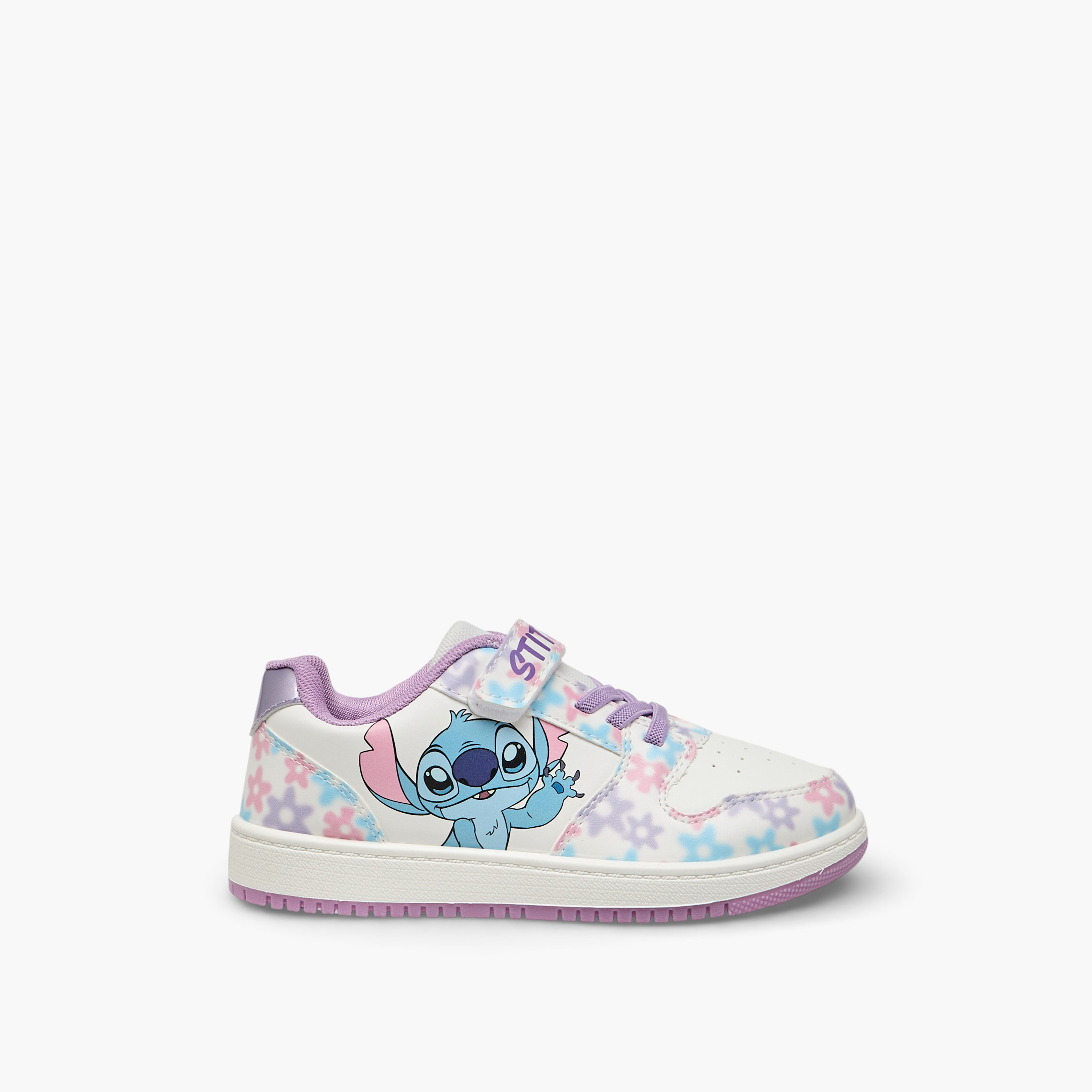 Disney Girls Stitch Print Hook & Loop Sneakers-girls-shoes-sneakers-image-3