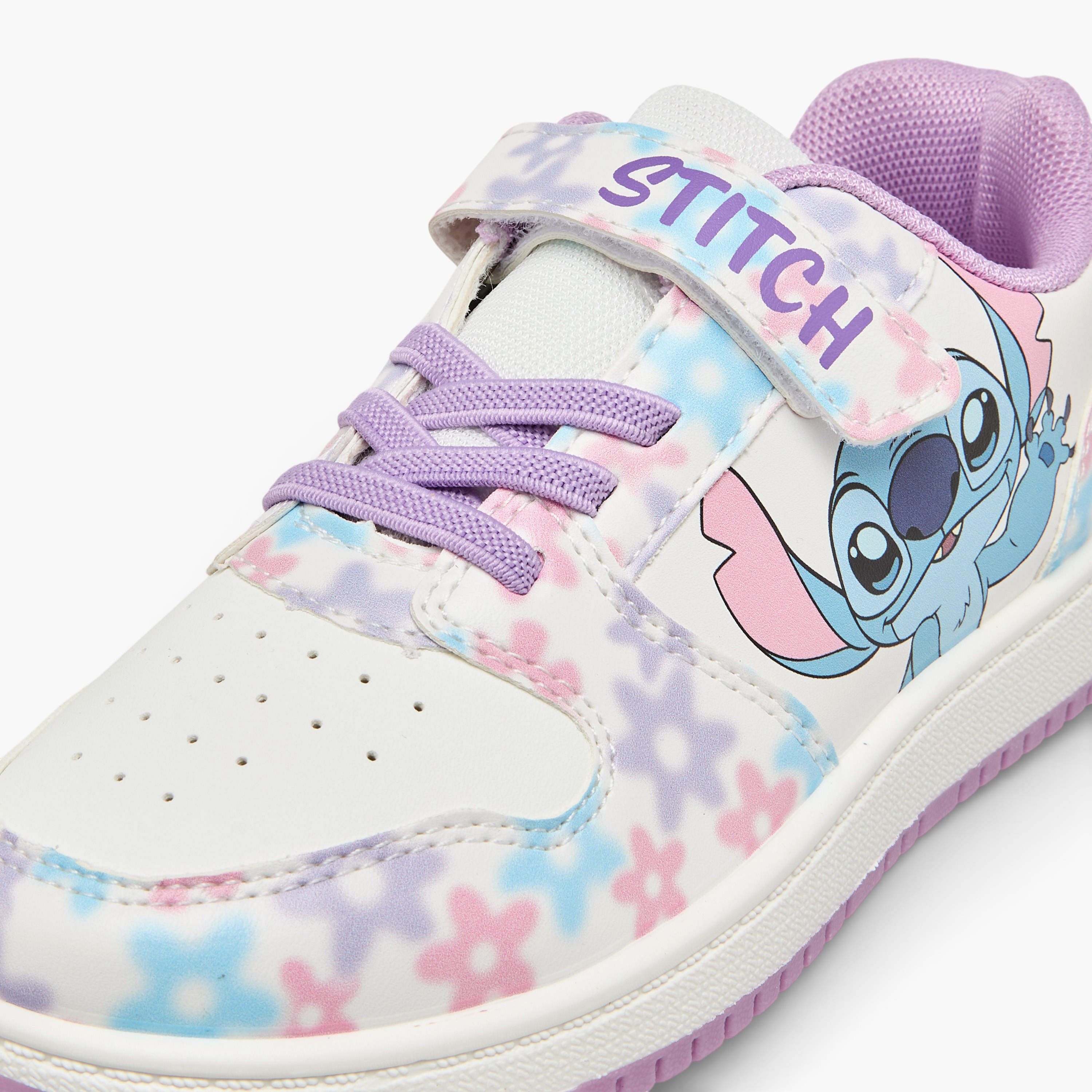 Disney Girls Stitch Print Hook & Loop Sneakers-girls-shoes-sneakers-image-4