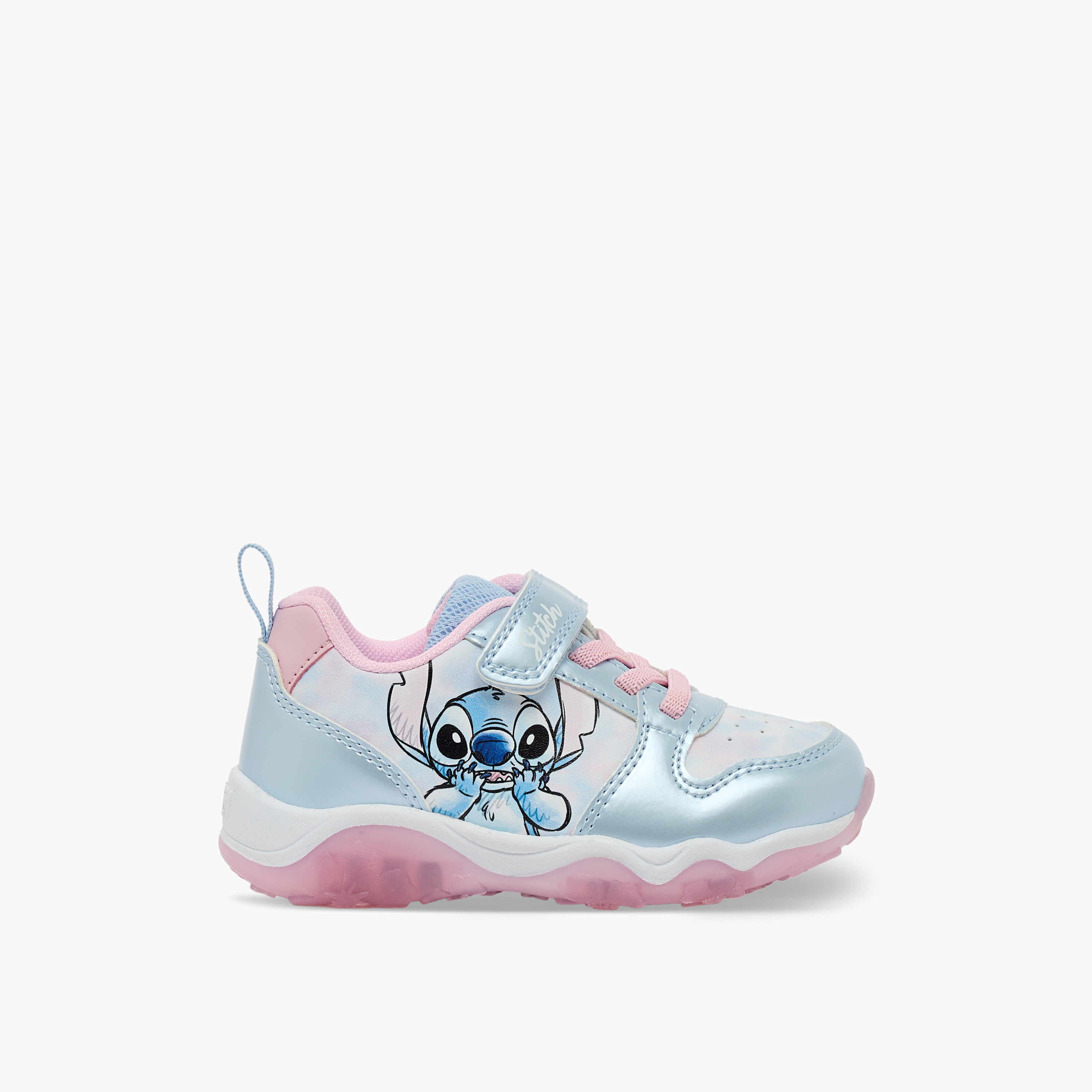 حذاء سنيكرز مضيء طول الكاحل بشريط إغلاق لاصق وطبعات ستيتش من ديزني-girls-shoes-sneakers-image-3