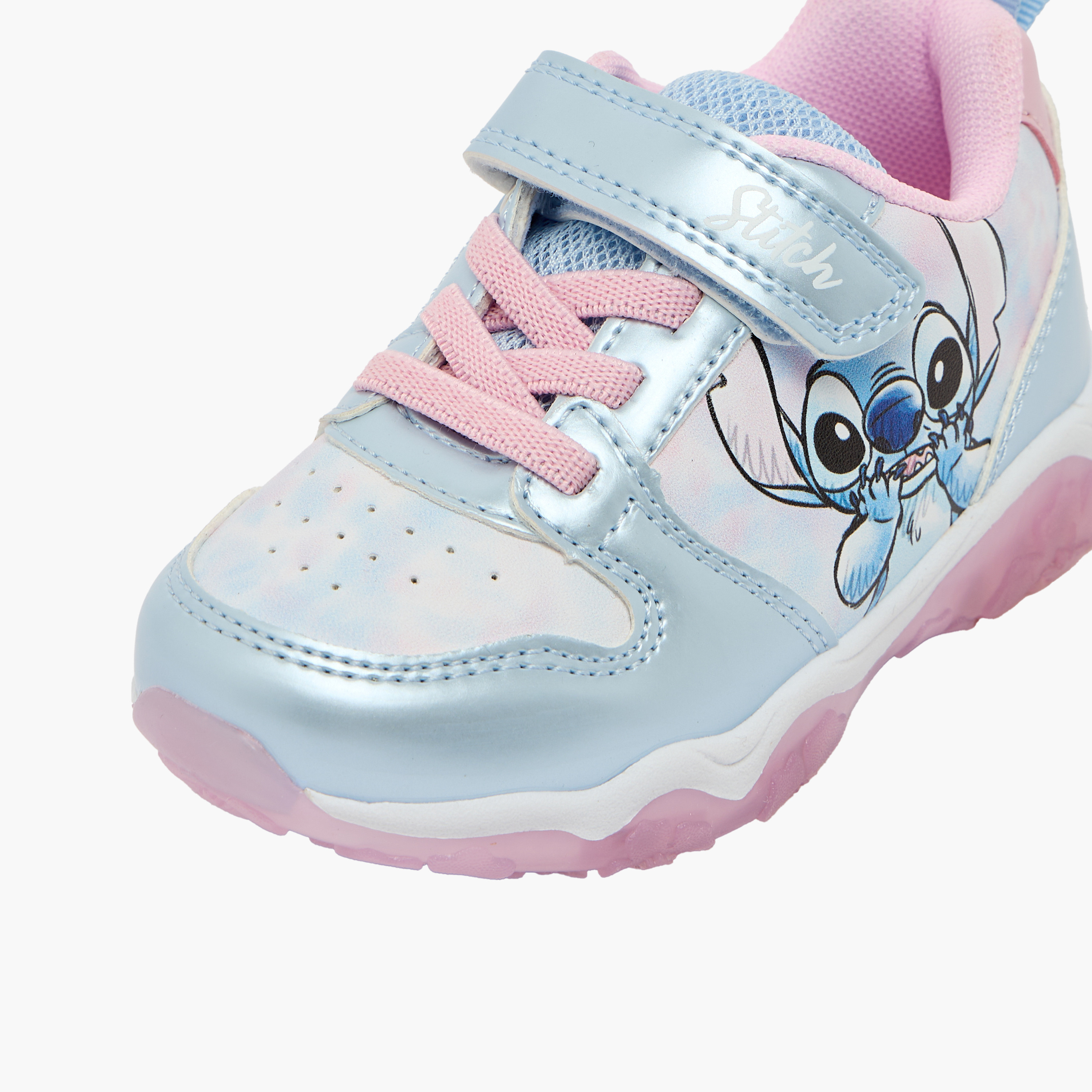 حذاء سنيكرز مضيء طول الكاحل بشريط إغلاق لاصق وطبعات ستيتش من ديزني-girls-shoes-sneakers-image-4
