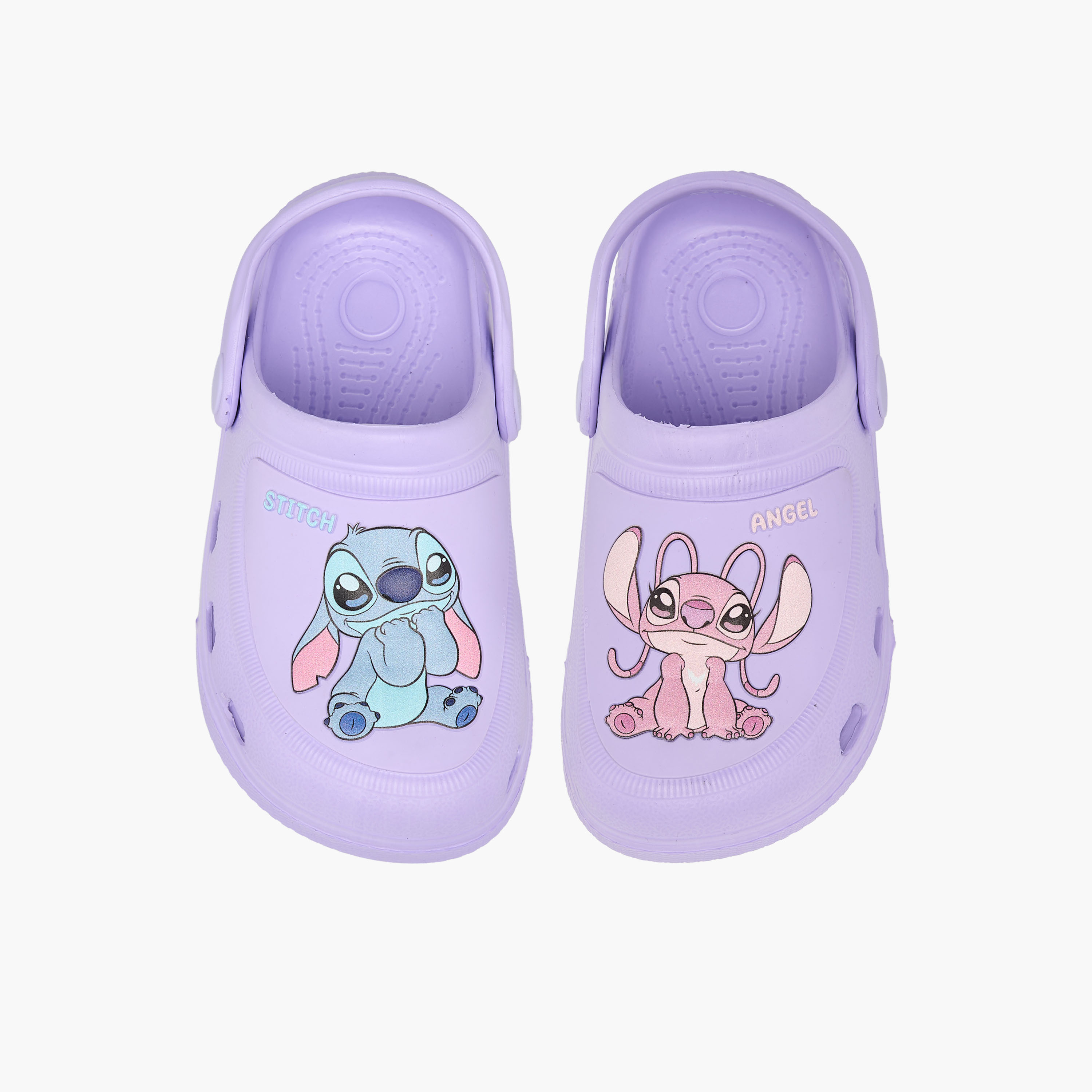 Disney Girls Stitch and Angle Print Clogs-girls-shoes-sandals-image-1