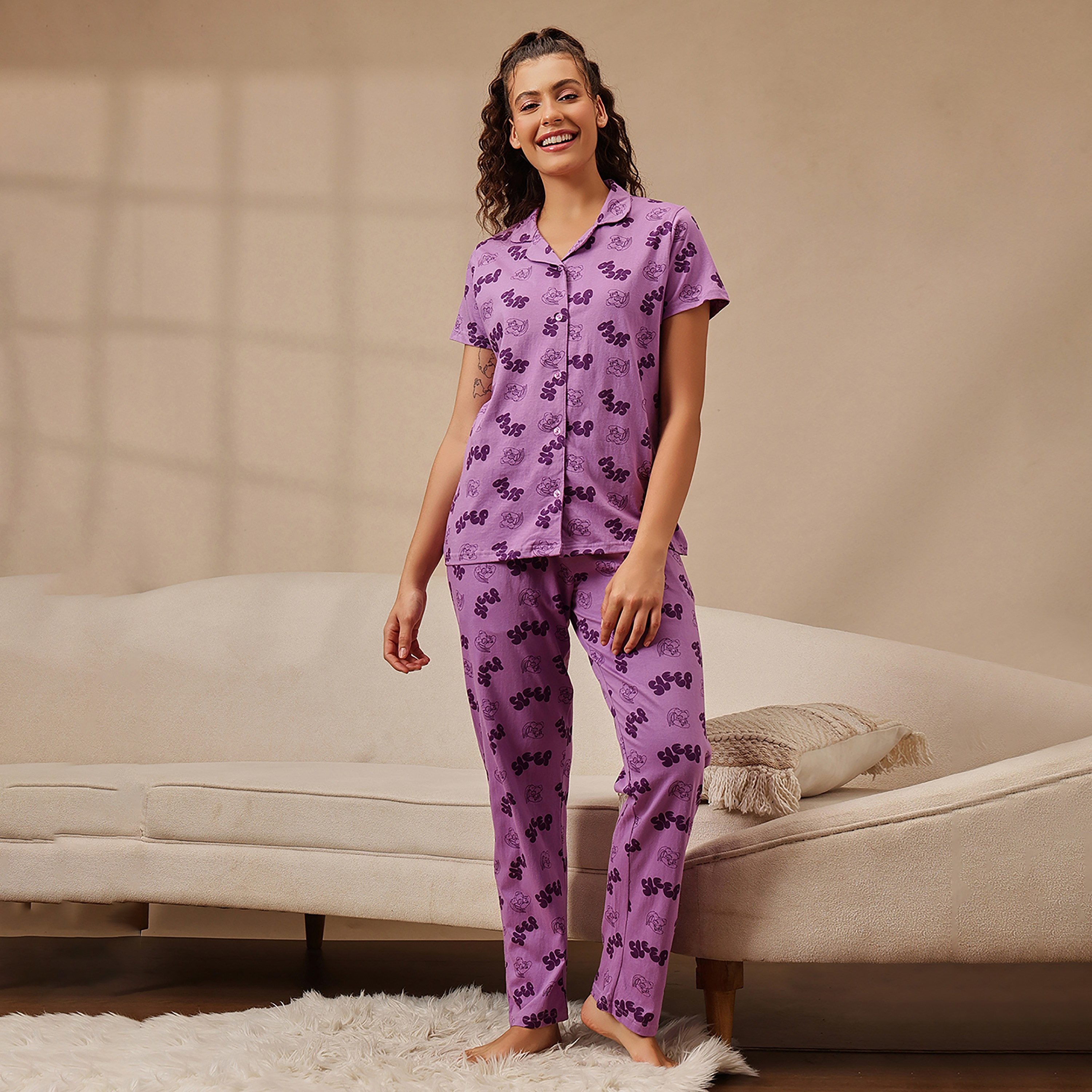 بدلة نوم نسائية "لوني تونز كلاسيك: بيبي لولا" من كلوفيا - قطن 100%-women-clothing-nightwear-pyjamas-longsets-image-1