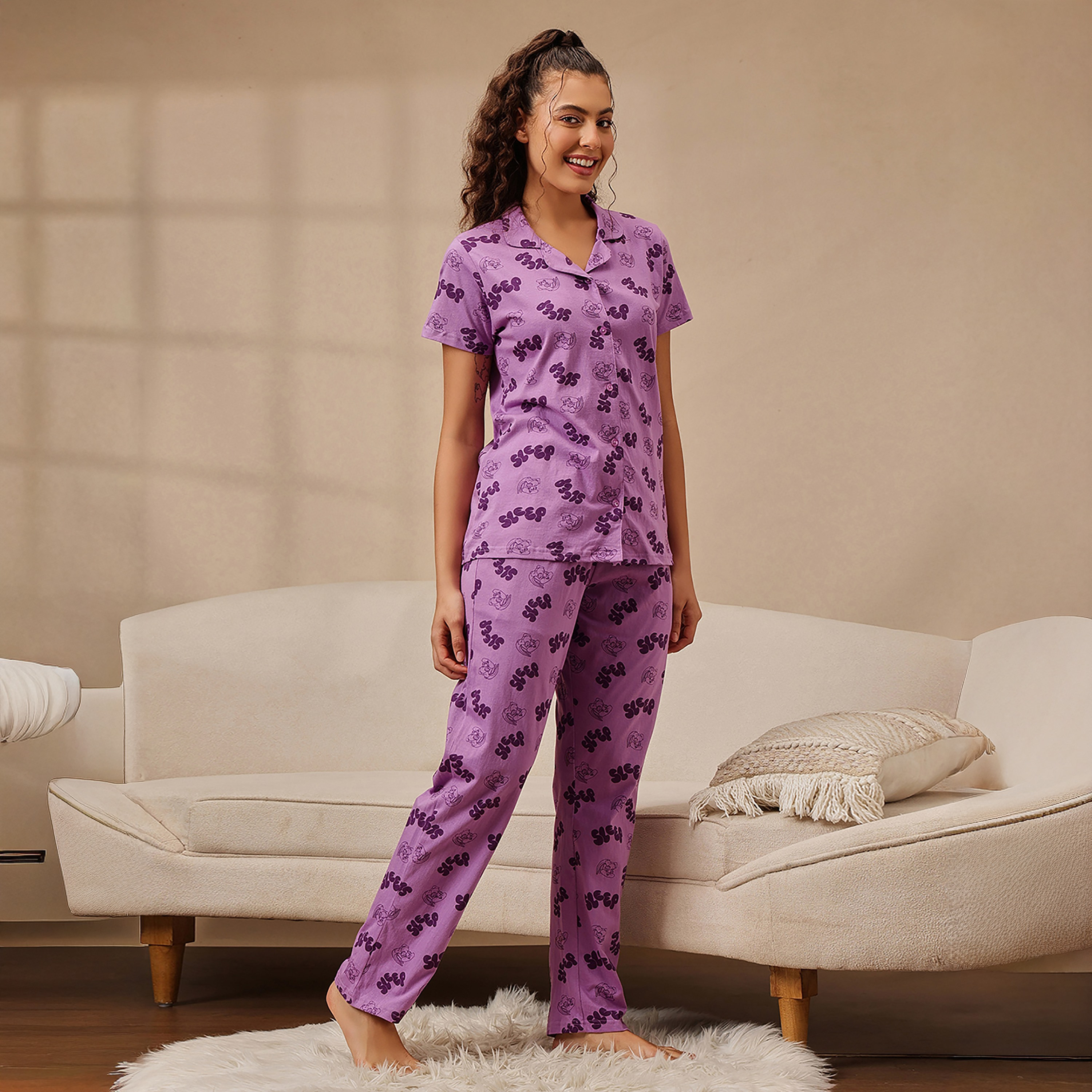 بدلة نوم نسائية "لوني تونز كلاسيك: بيبي لولا" من كلوفيا - قطن 100%-women-clothing-nightwear-pyjamas-longsets-image-2
