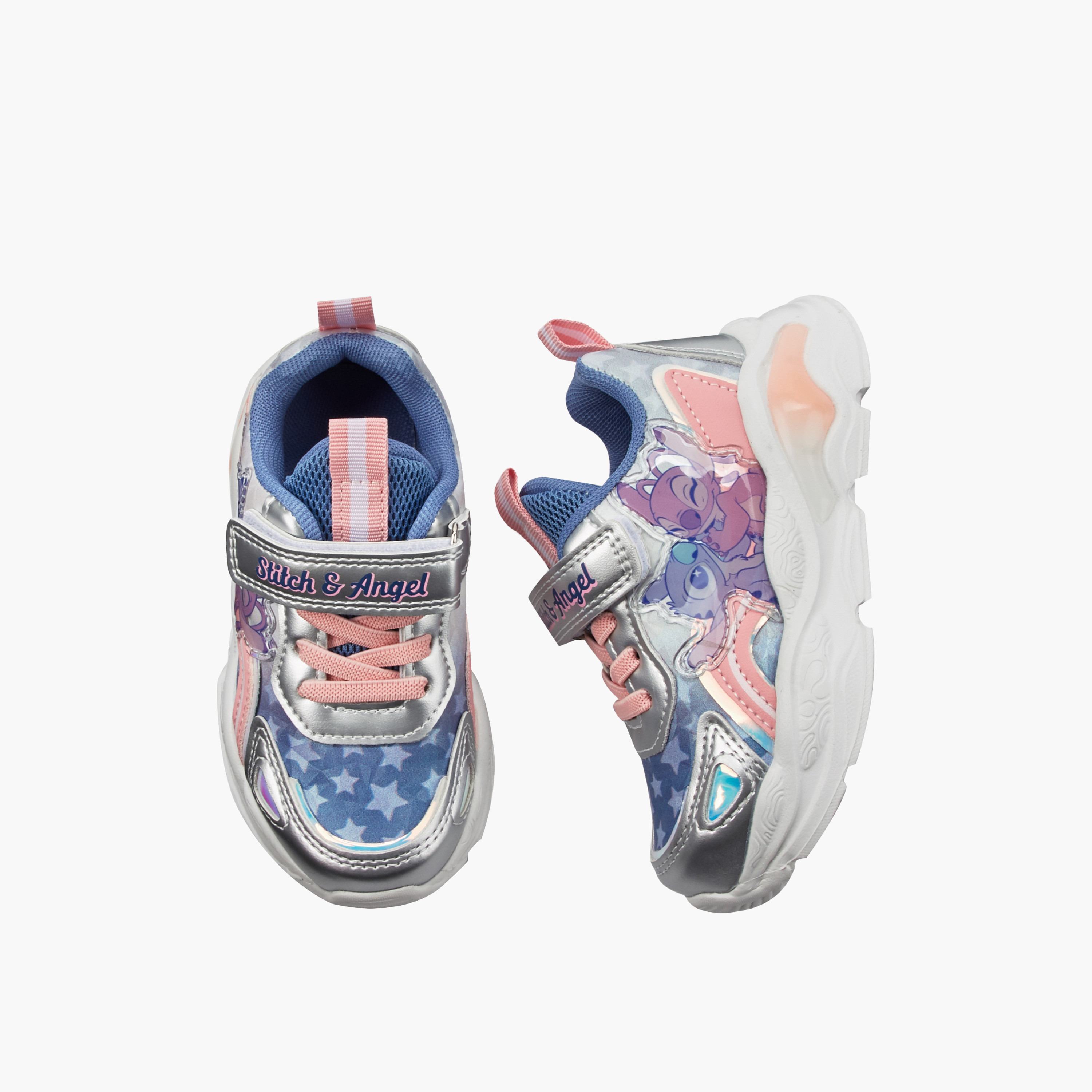 حذاء سنيكرز للبنات بشريط إغلاق لاصق بطبعة ليالو وستيتش من ديزني-girls-shoes-sneakers-image-1