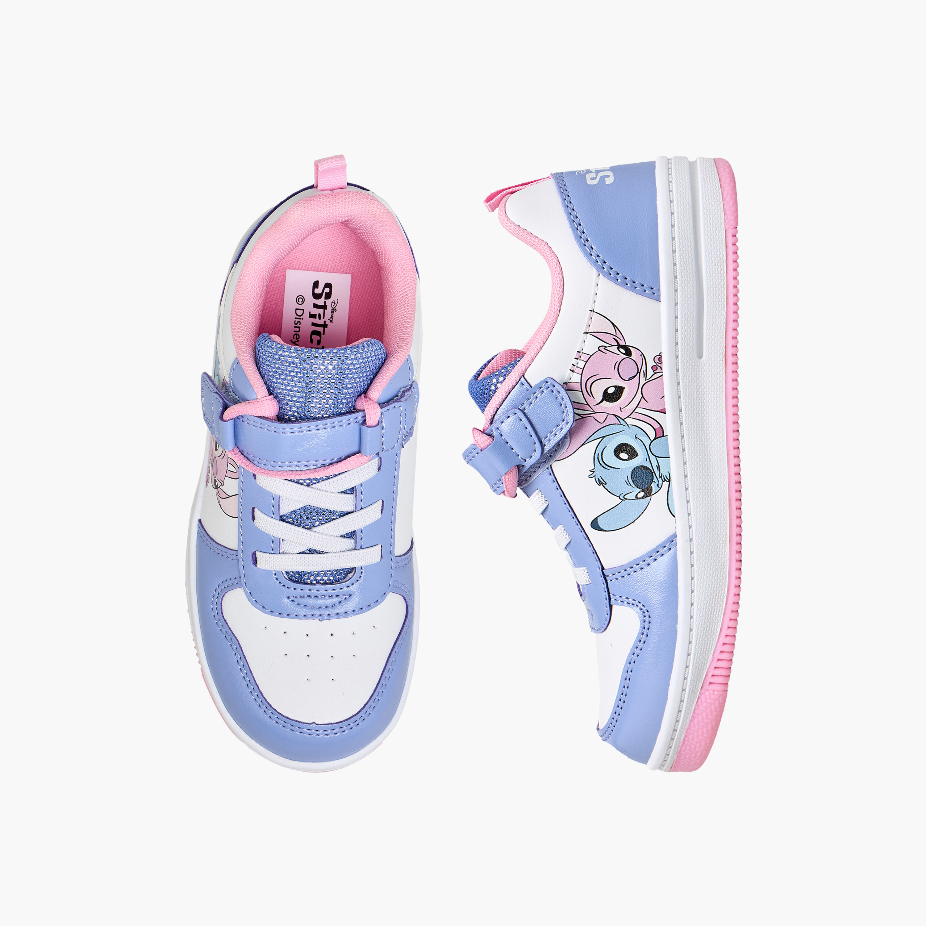 حذاء سنيكرز بكاحل وشريط إغلاق بطبعة ستيتش وأنجل للبنات من ديزني-girls-shoes-sneakers-image-1