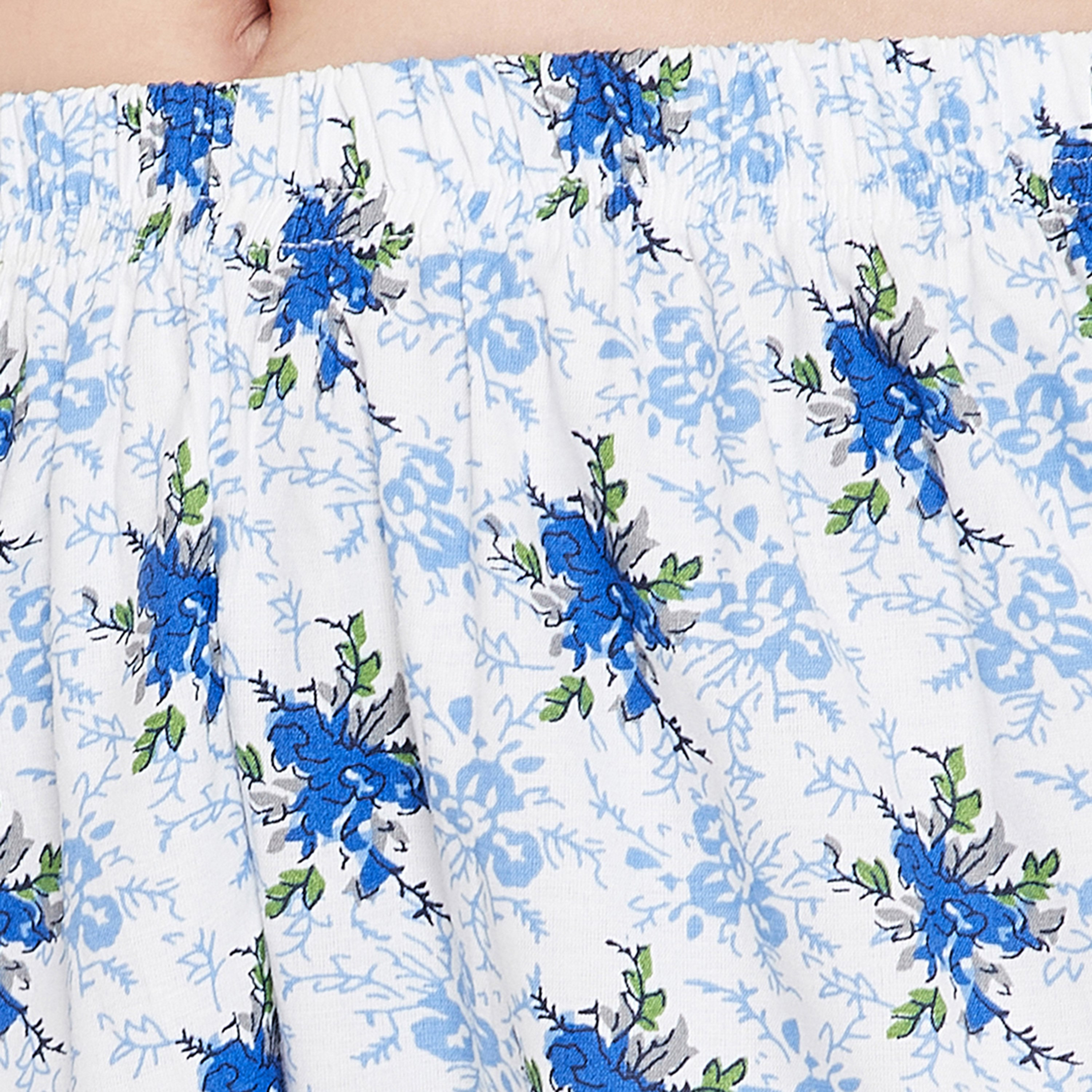 بدلة نوم نسائية بطبعة زهور جميلة وأزرار بلون أزرق وأخضر من كلوفيا - قطن غني-women-clothing-nightwear-pyjamas-longsets-image-7