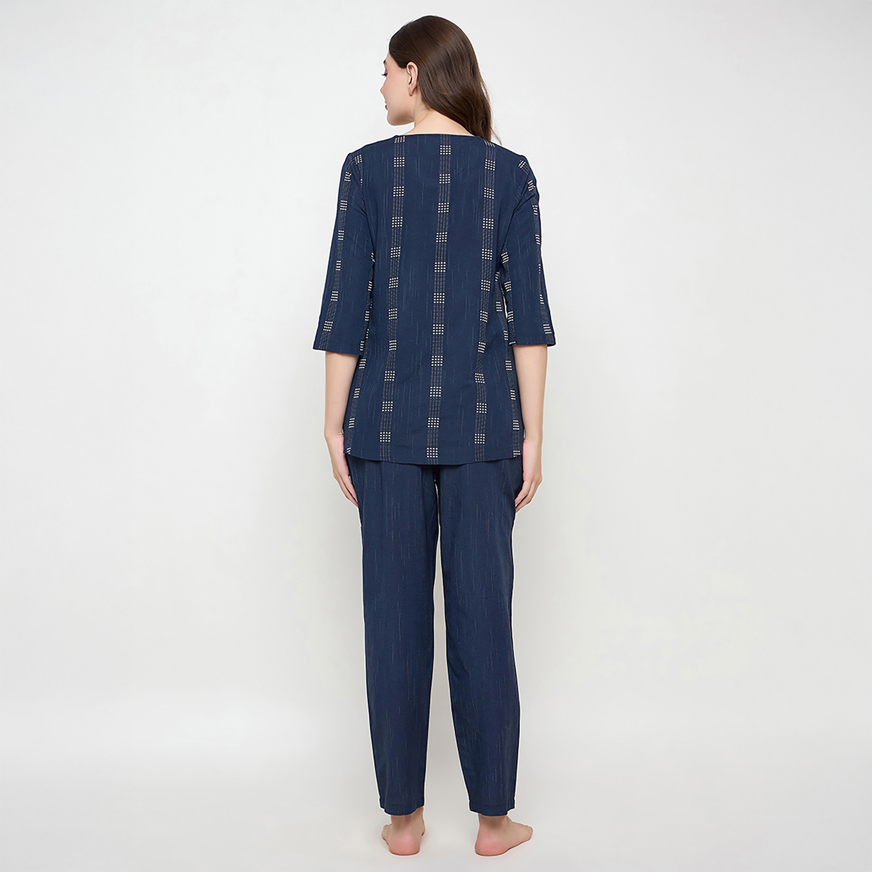 طقم بيجامة وقميص نسائي مطبوع من كلوفيا-women-clothing-nightwear-pyjamas-longsets-image-4