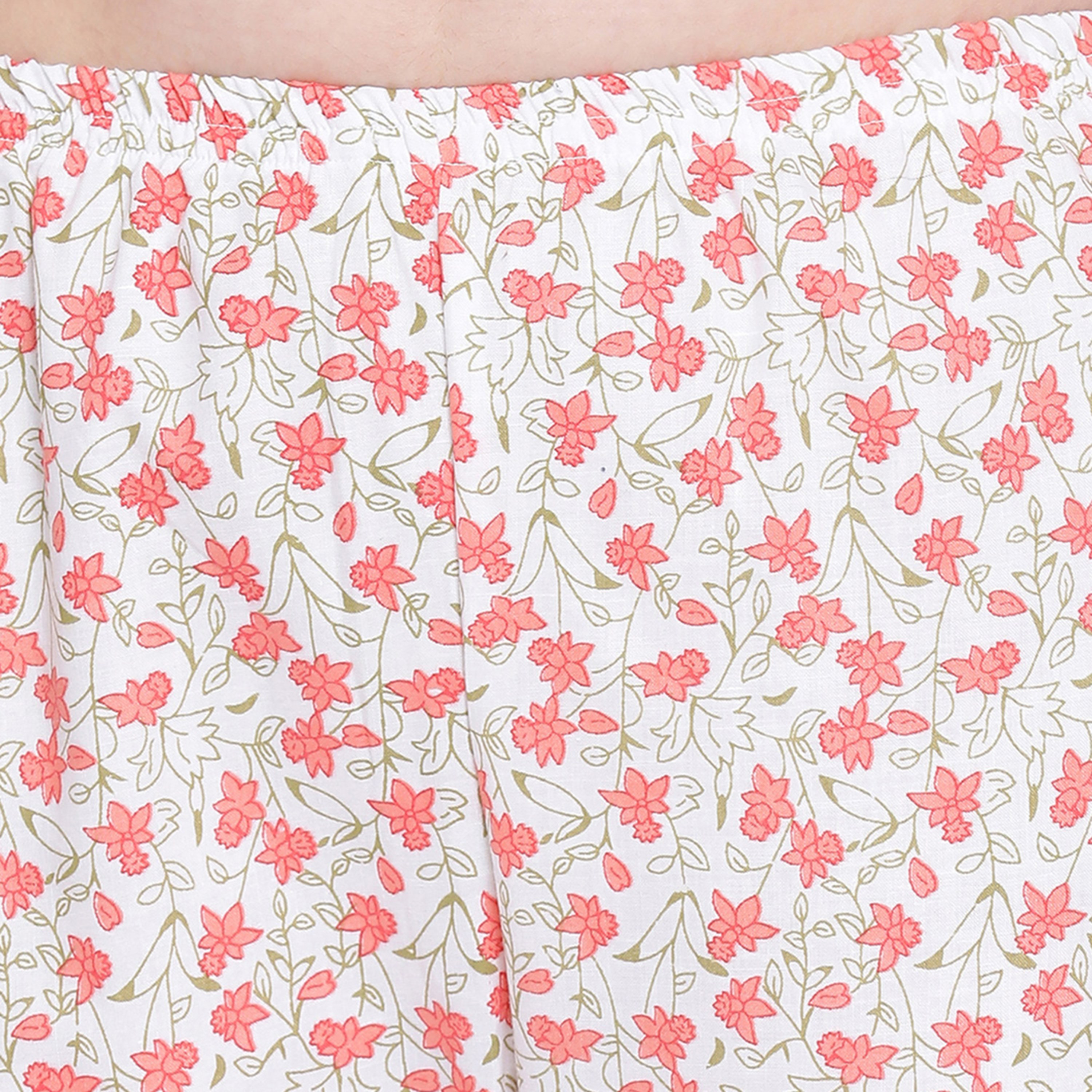 طقم توب وبنطلون بيجامة نسائي "برينت مي بريتي" بلون أبيض من كلوفيا - قطن-women-clothing-nightwear-pyjamas-longsets-image-6