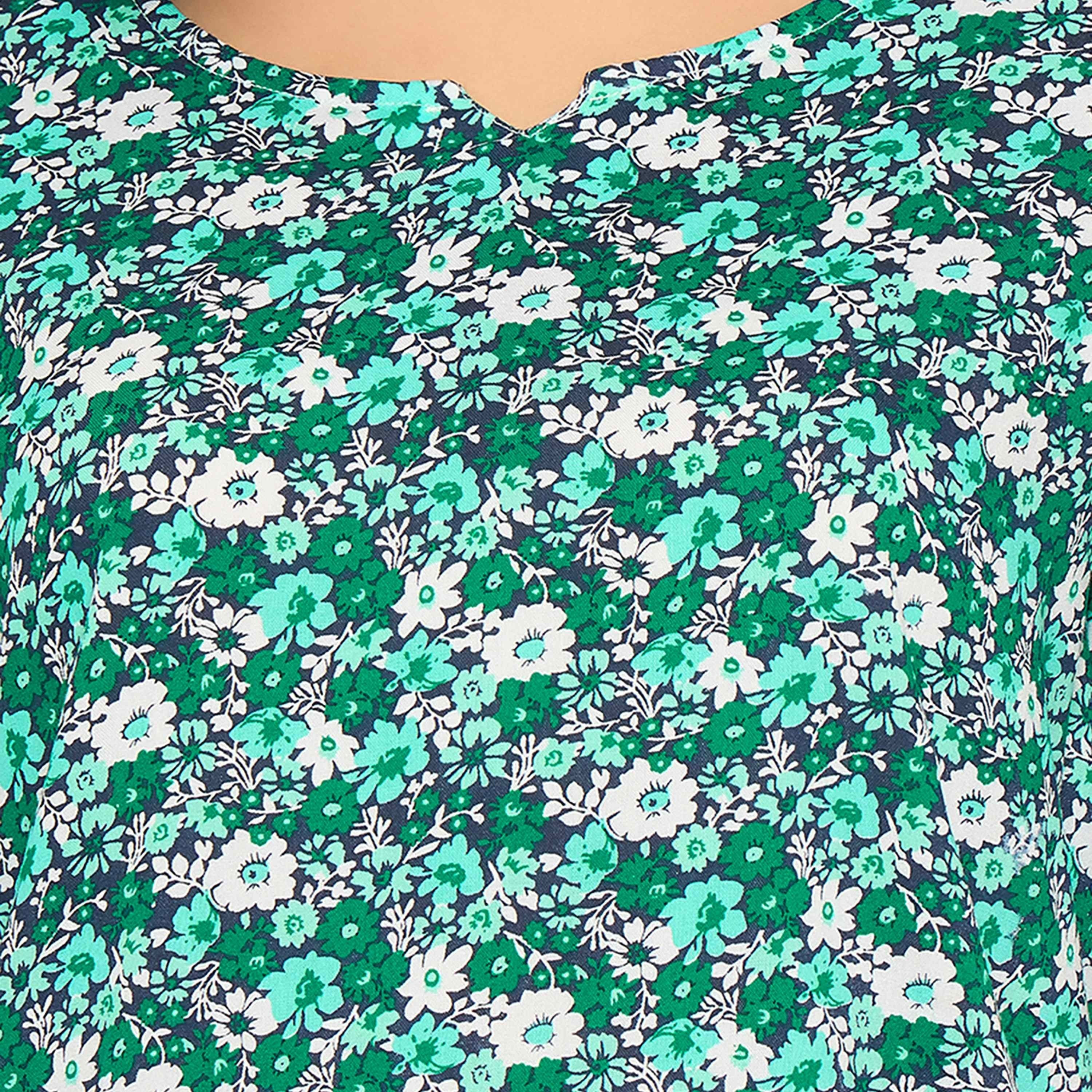 طقم بيجامة وقميص نسائي بطبعة زهور من كلوفيا - رايون-women-clothing-nightwear-pyjamas-longsets-image-6