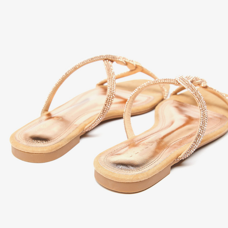 Celeste Women's Embellished Slip-On Slide Sandals