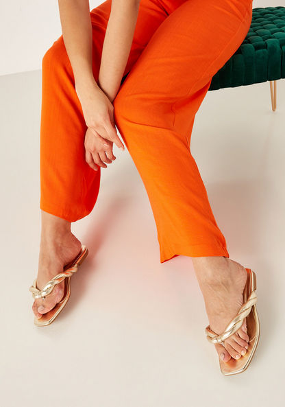 Haadana Textured Slip-On Thong Sandals