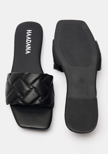 Haadana Quilted Slip-On Sandals-Women%27s Flat Sandals-image-4
