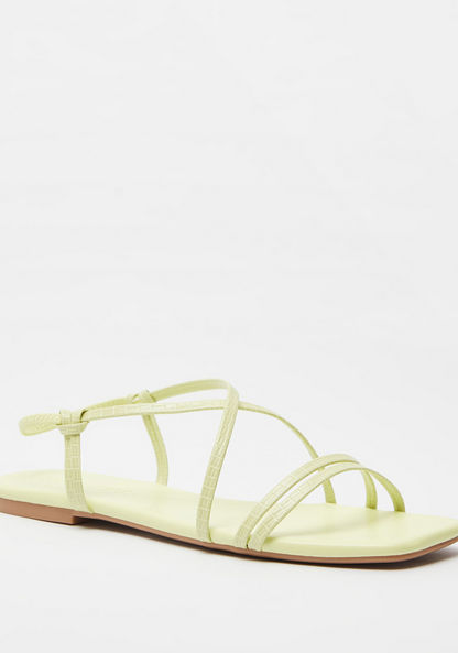Haadana Textured Slip-On Strap Sandals