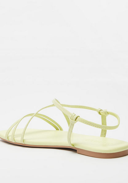 Haadana Textured Slip-On Strap Sandals-Women%27s Flat Sandals-image-2