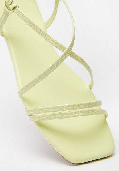 Haadana Textured Slip-On Strap Sandals-Women%27s Flat Sandals-image-3