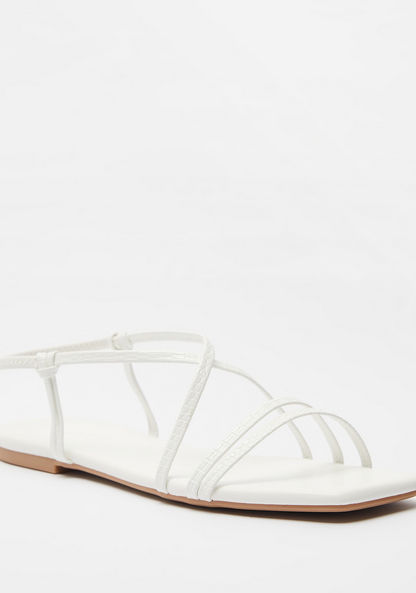 Haadana Textured Slip-On Strap Sandals-Women%27s Flat Sandals-image-1