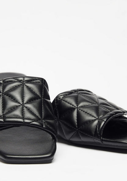 Haadana Quilted Slide Sandals-Women%27s Flat Sandals-image-5