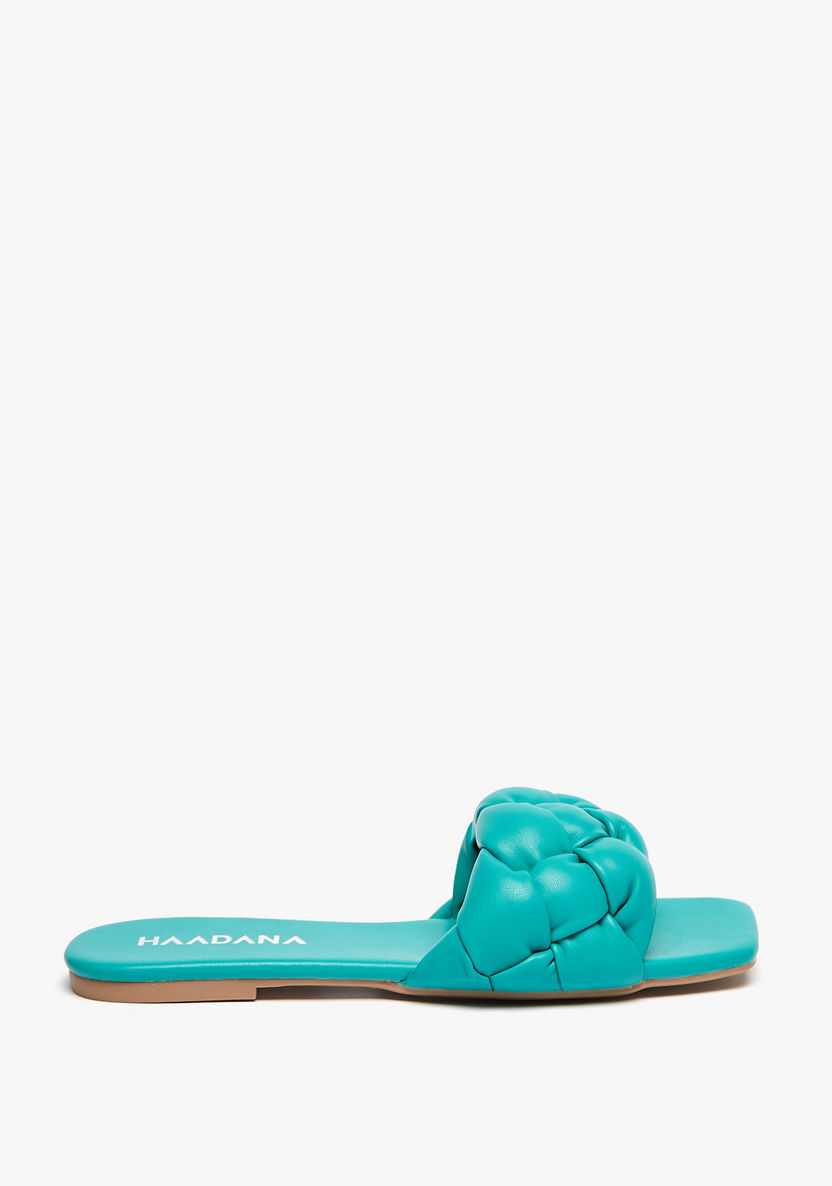 Haadana Textured Slide Sandals-Women%27s Flat Sandals-image-1