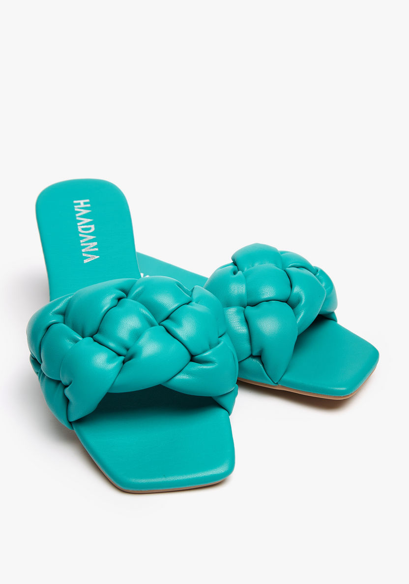 Haadana Textured Slide Sandals-Women%27s Flat Sandals-image-3
