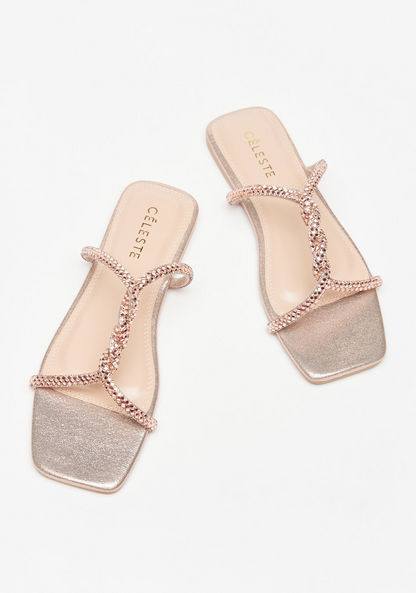 Celeste Women's Embellished Knotted Slip-On Sandals