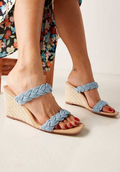 Celeste Women's Wedge Heel Sandals with Braided Straps