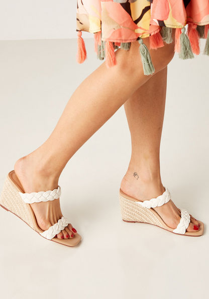 Celeste Women's Wedge Heel Sandals with Braided Straps
